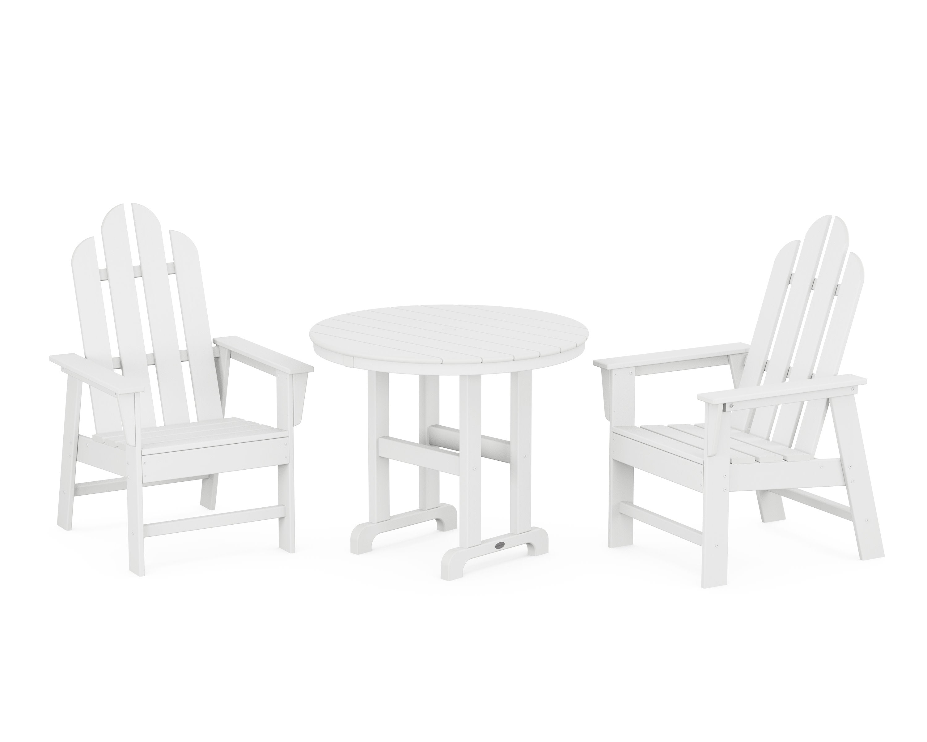 Long Island 3-Piece Round Dining Set in White