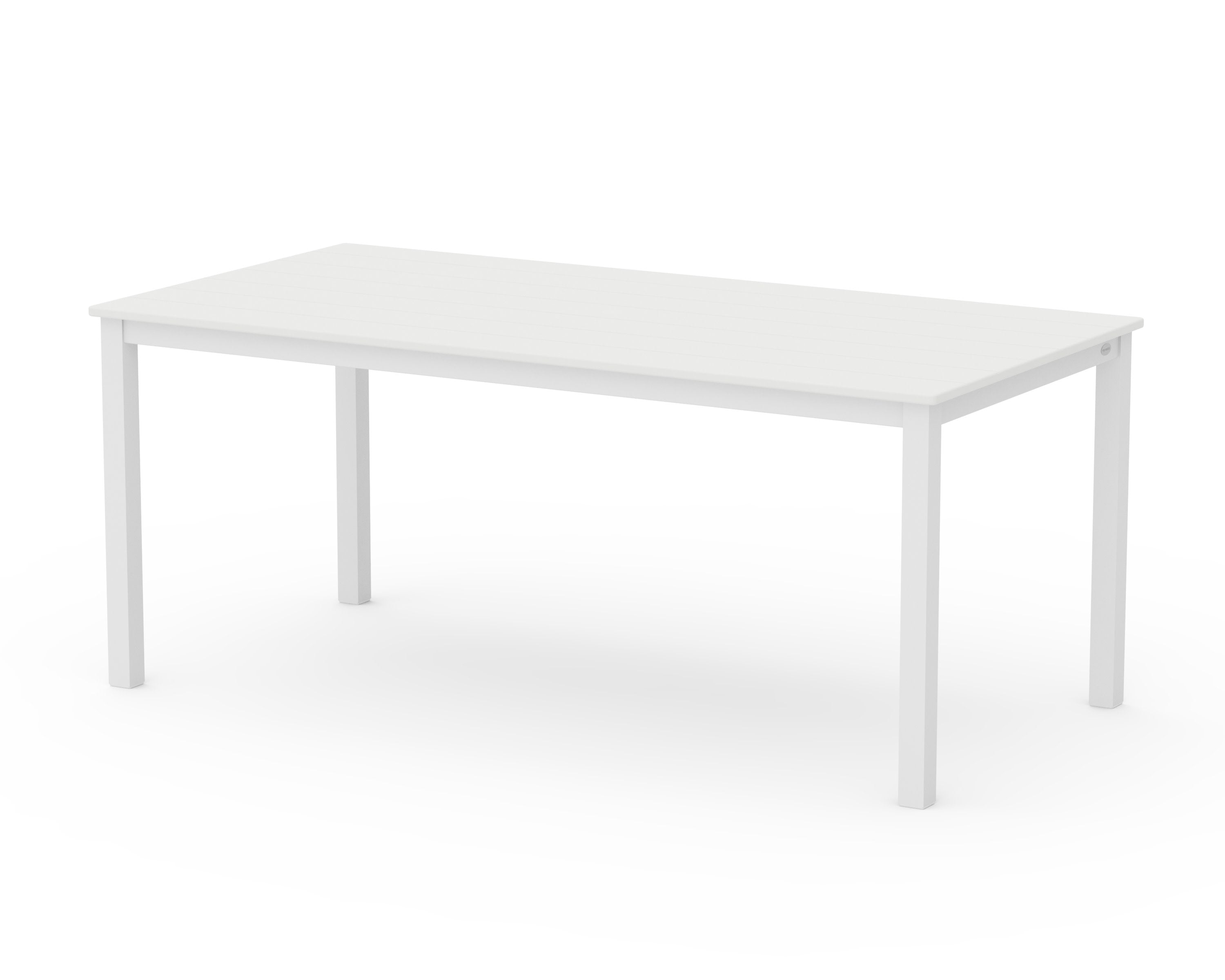 Main Street 36" x 72" Dining Table in White / White