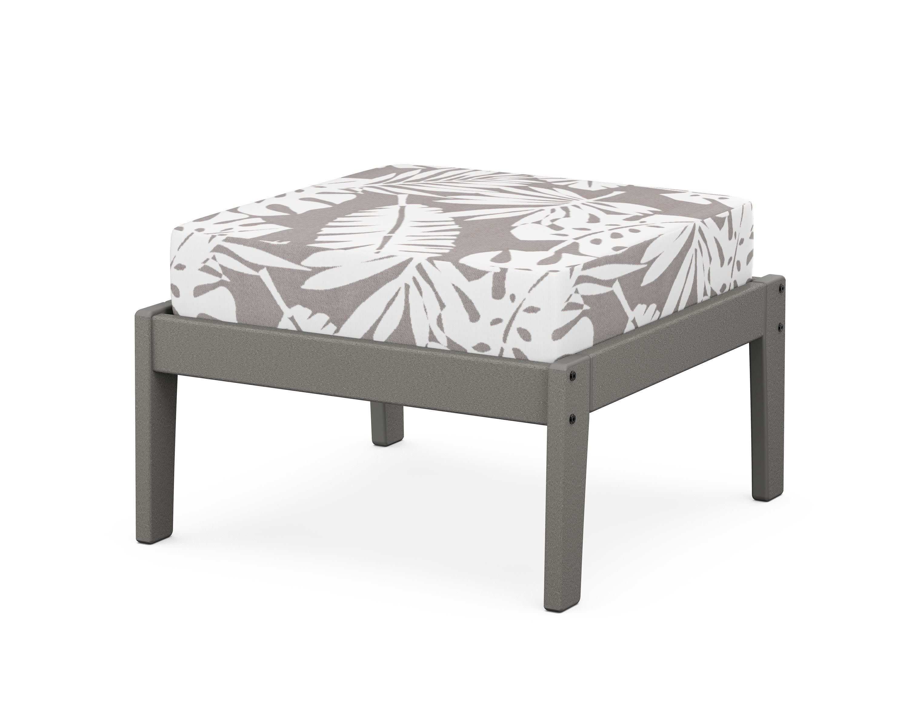 Deep Seating Ottoman in Slate Grey / Leaf Grey Mist