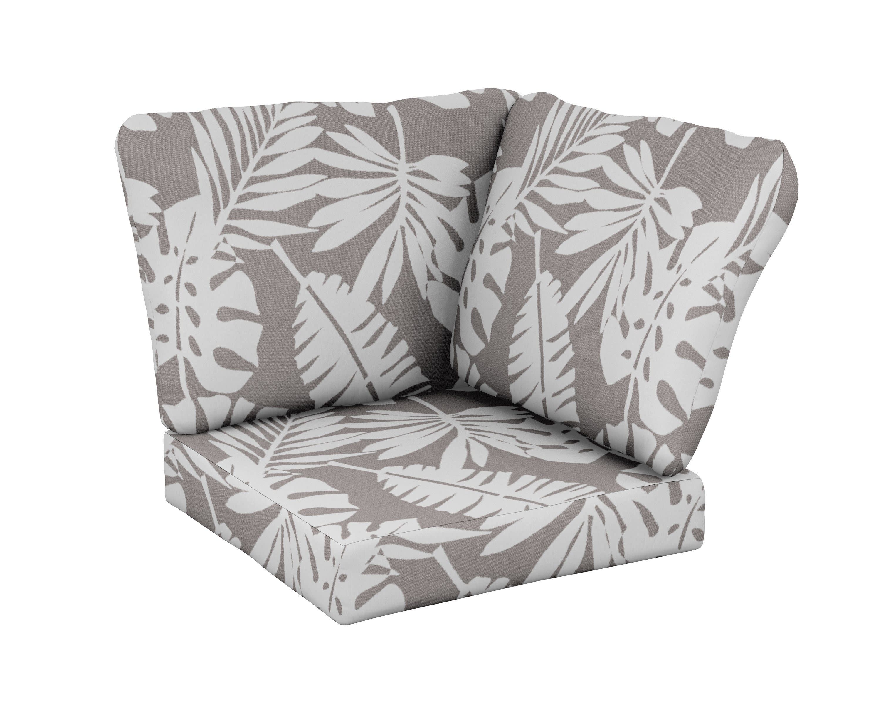 Baffle Modular Corner Cushion in Leaf Grey Mist