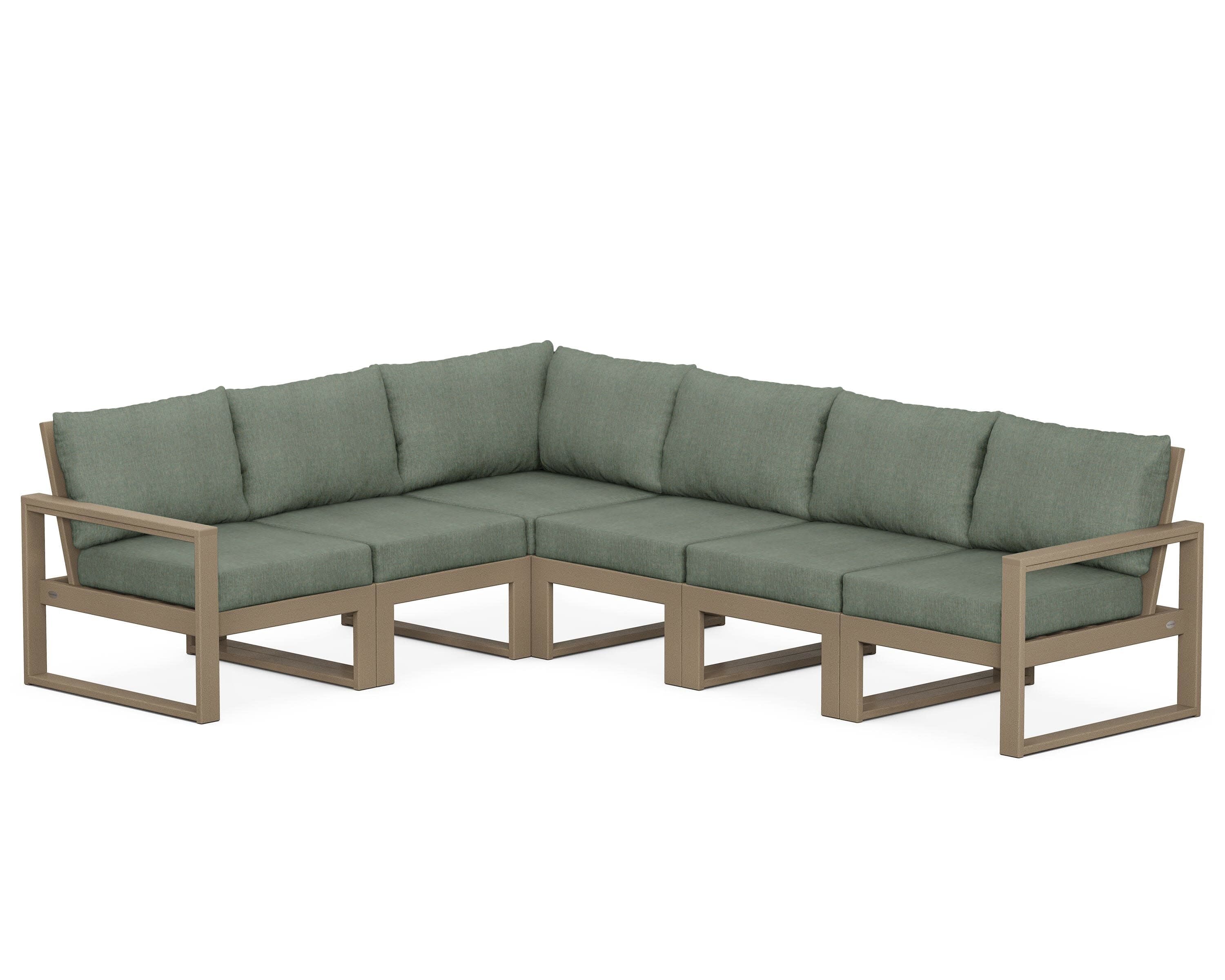 EDGE 6-Piece Modular Deep Seating Set in Vintage Sahara / Cast Sage