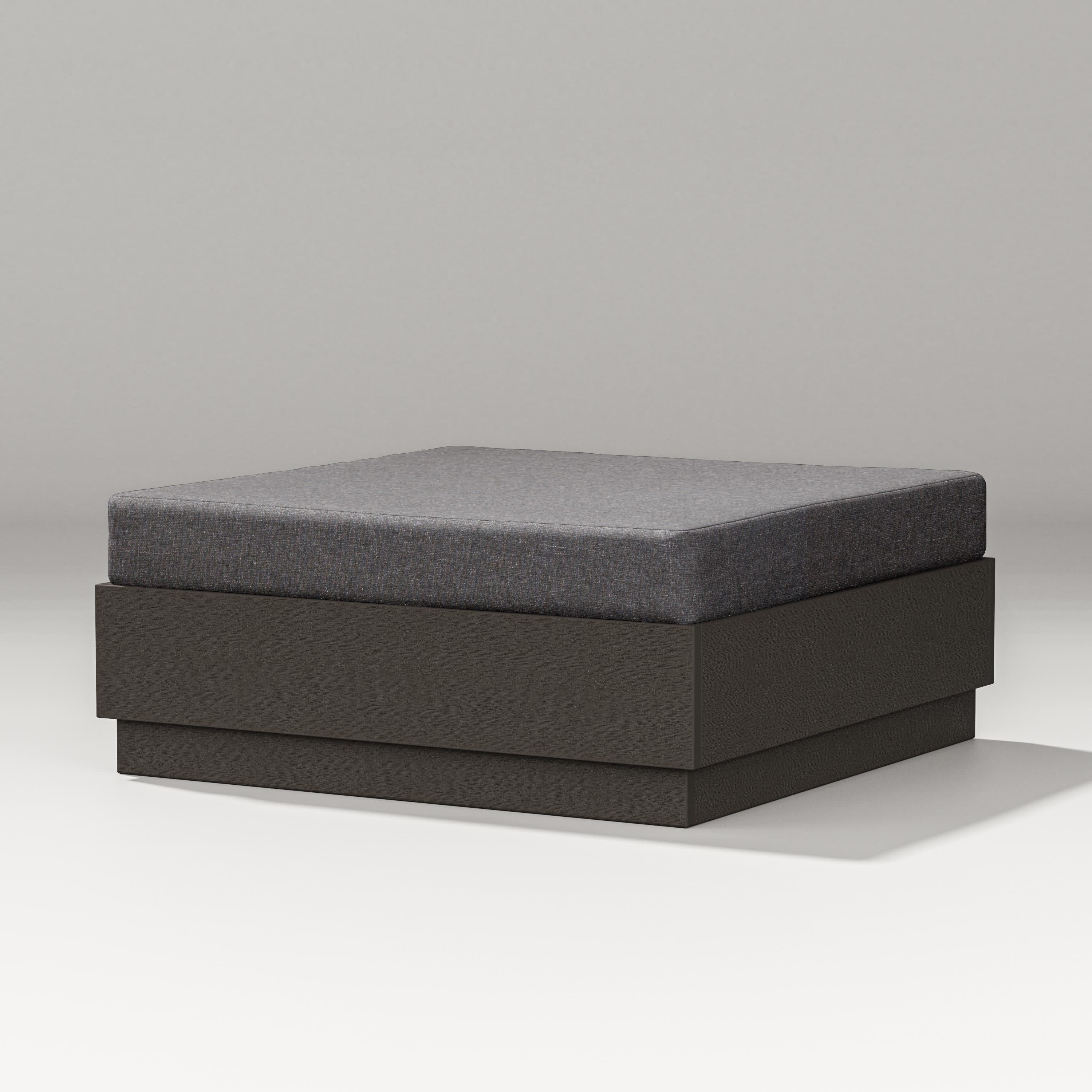Elevate Lounge Ottoman in Vintage Coffee / Ash Charcoal