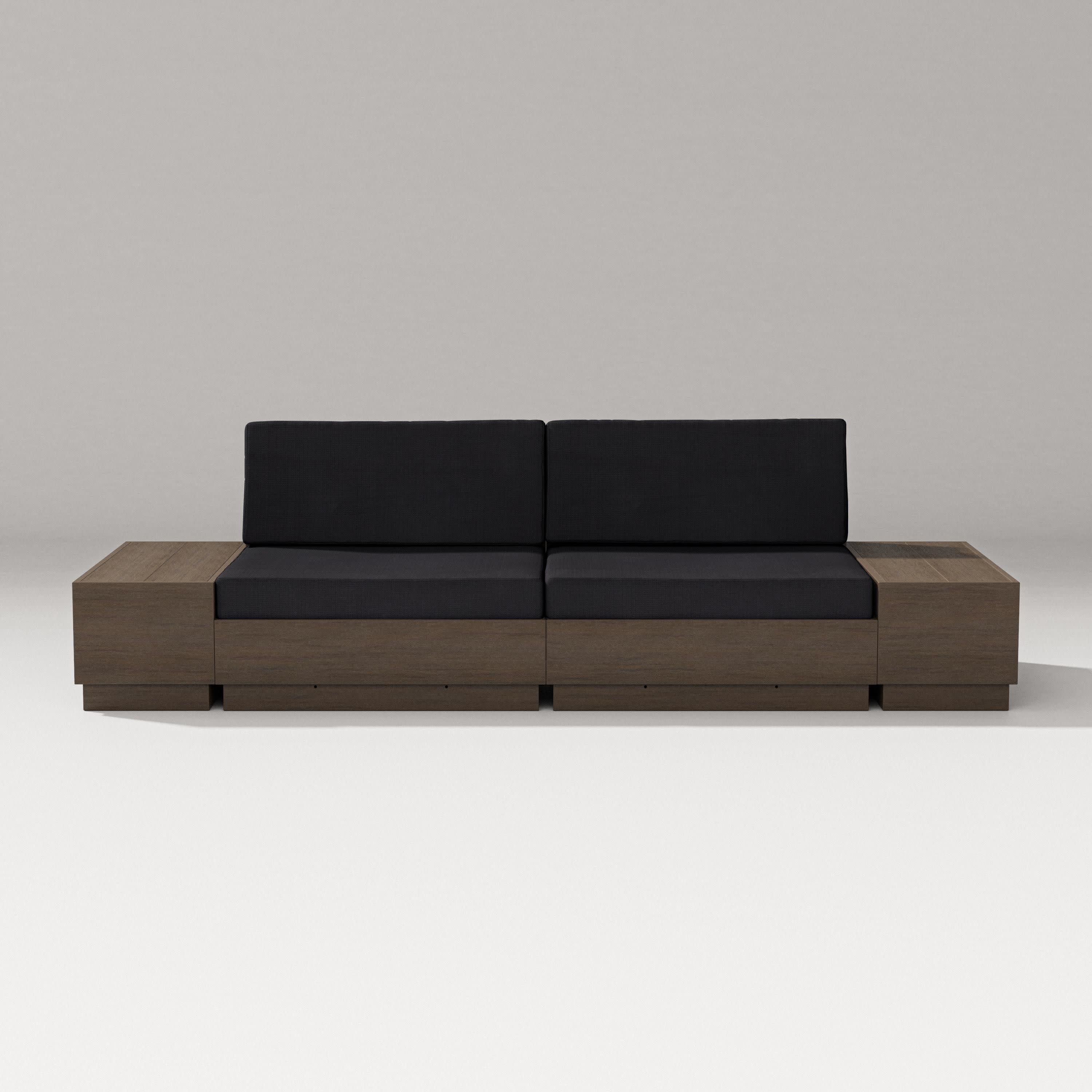 Elevate 4-Piece Loveseat Sectional in Kona / Midnight Linen