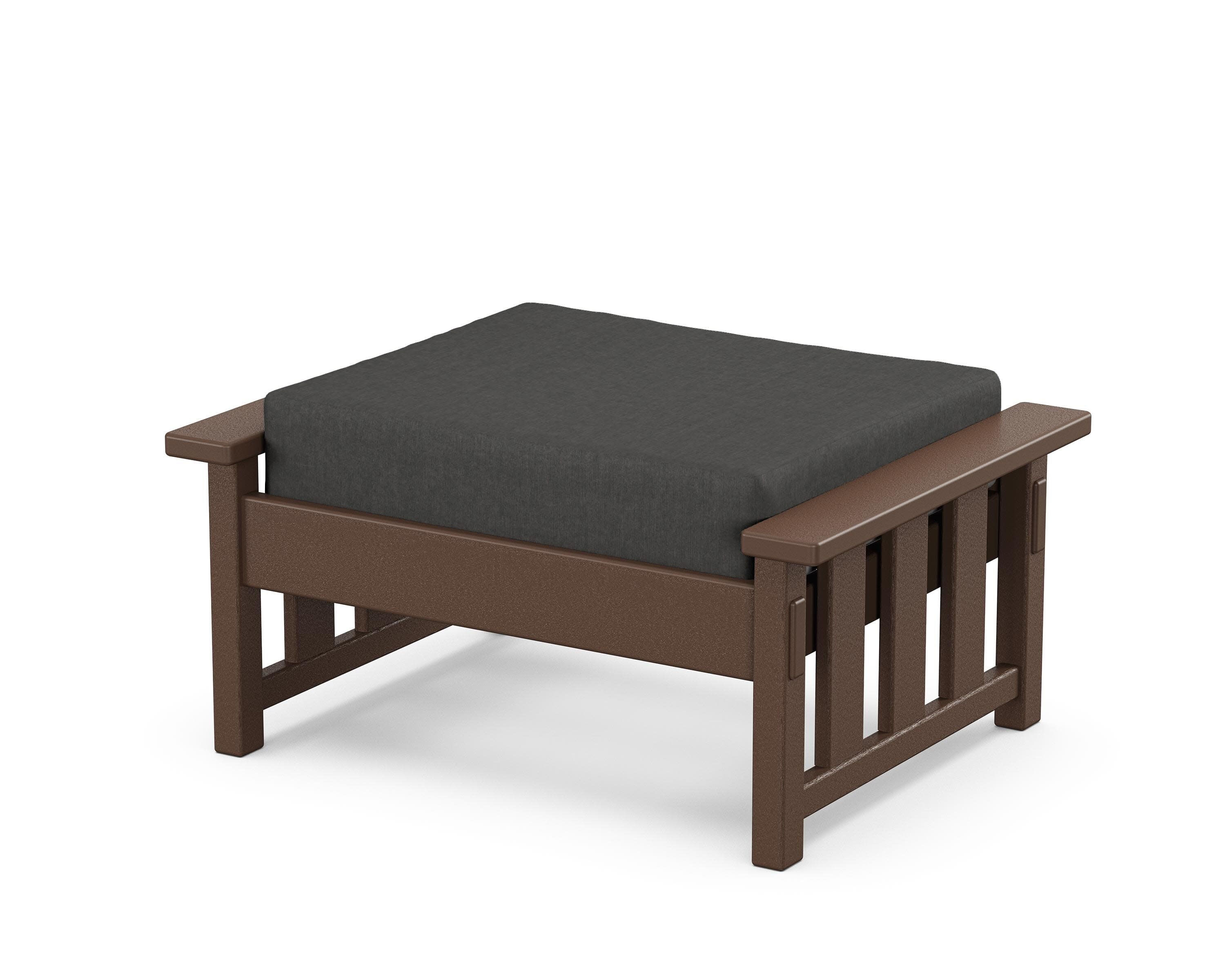 Acadia Deep Seating Ottoman in Mahogany / Spectrum Carbon