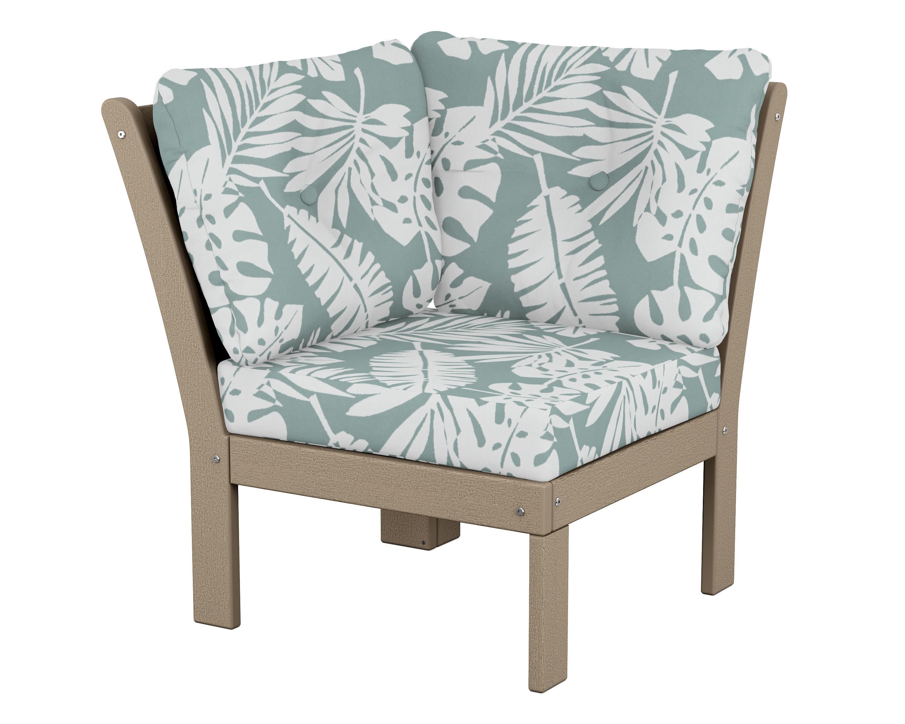 Vineyard Modular Corner Chair in Vintage Sahara / Leaf Glacier Spa