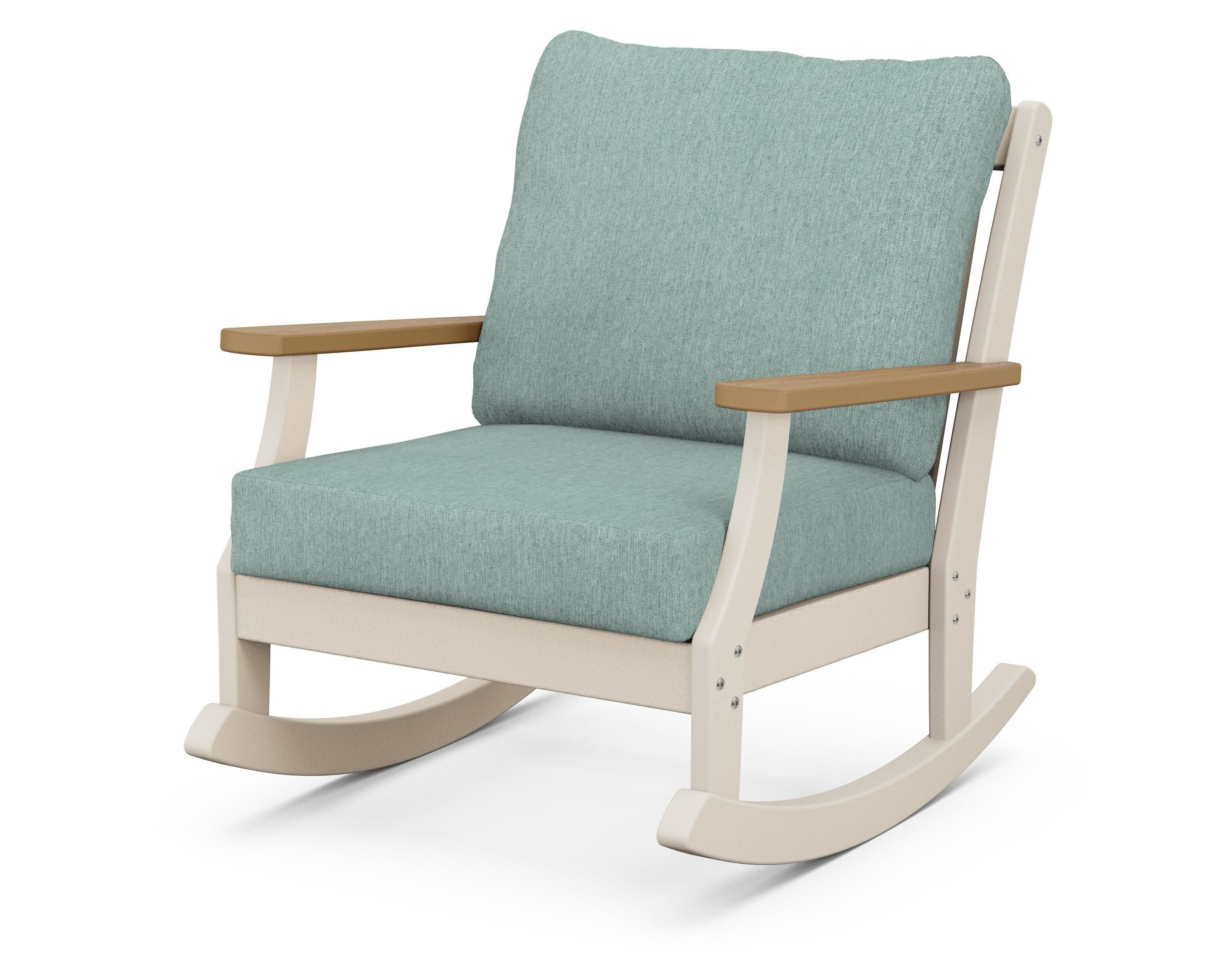 Braxton Deep Seating Rocking Chair in Sand / Natural / Glacier Spa