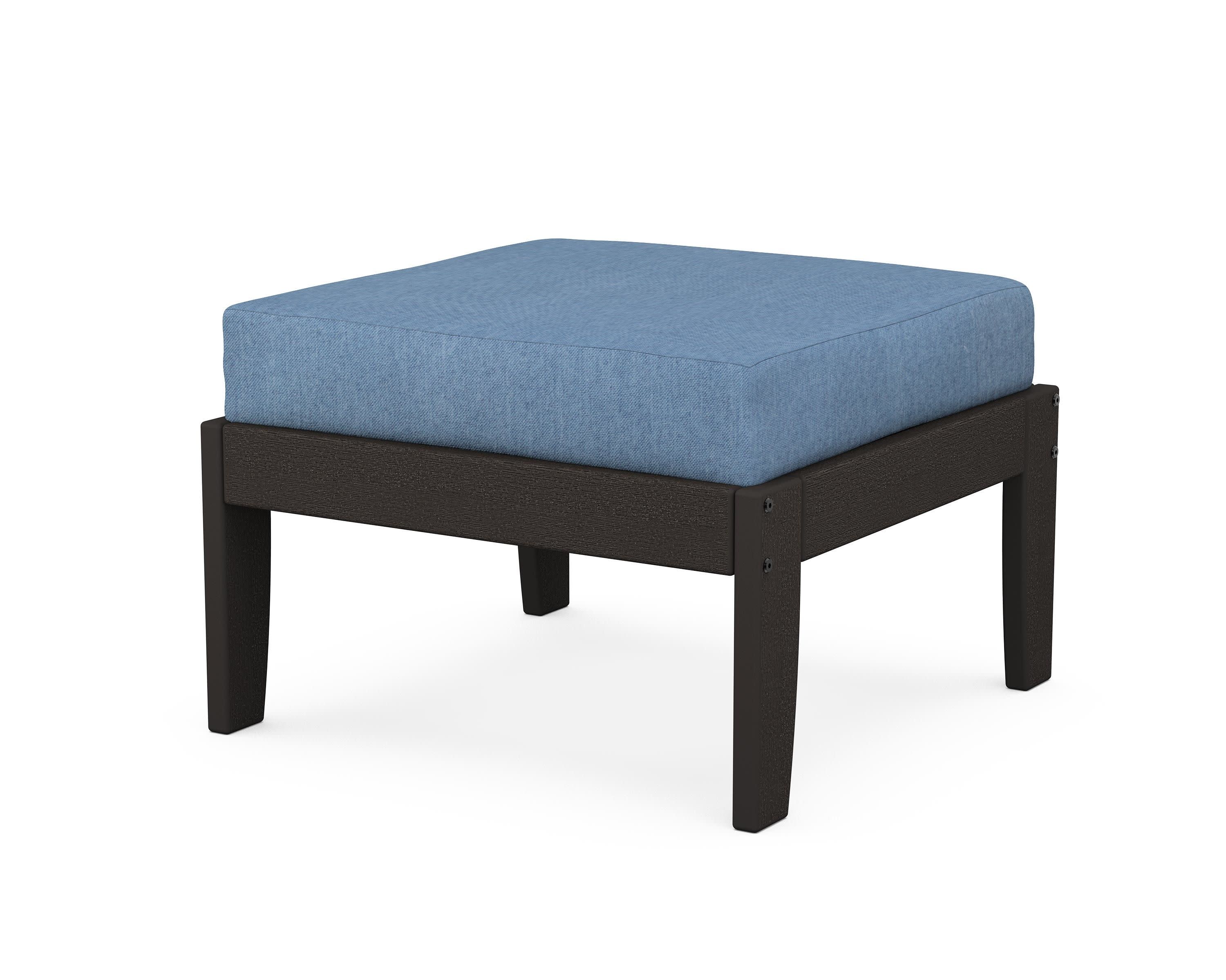 Modular Ottoman - Classic in Vintage Coffee / Sky Blue