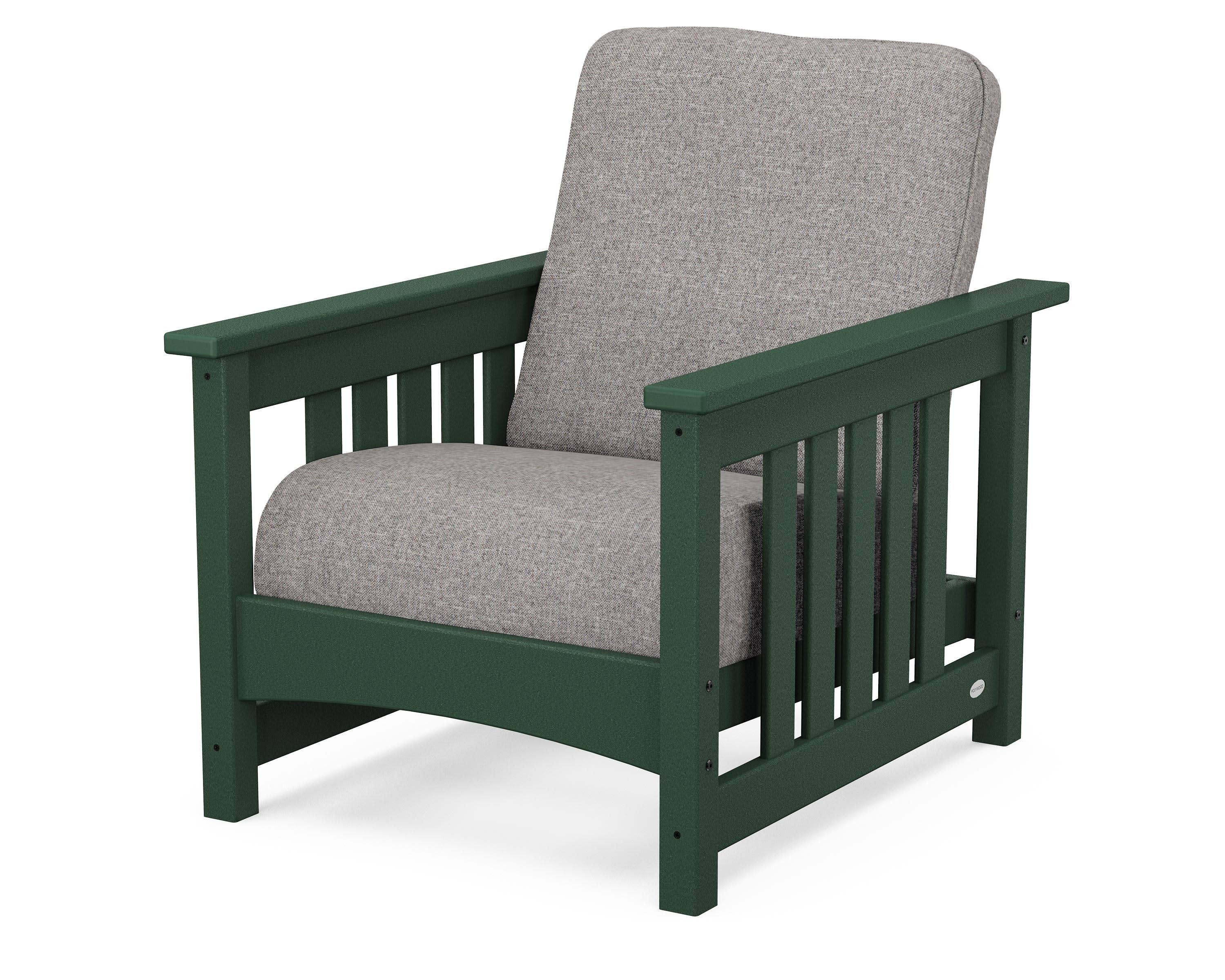 Club Mission Chair in Green / Grey Mist