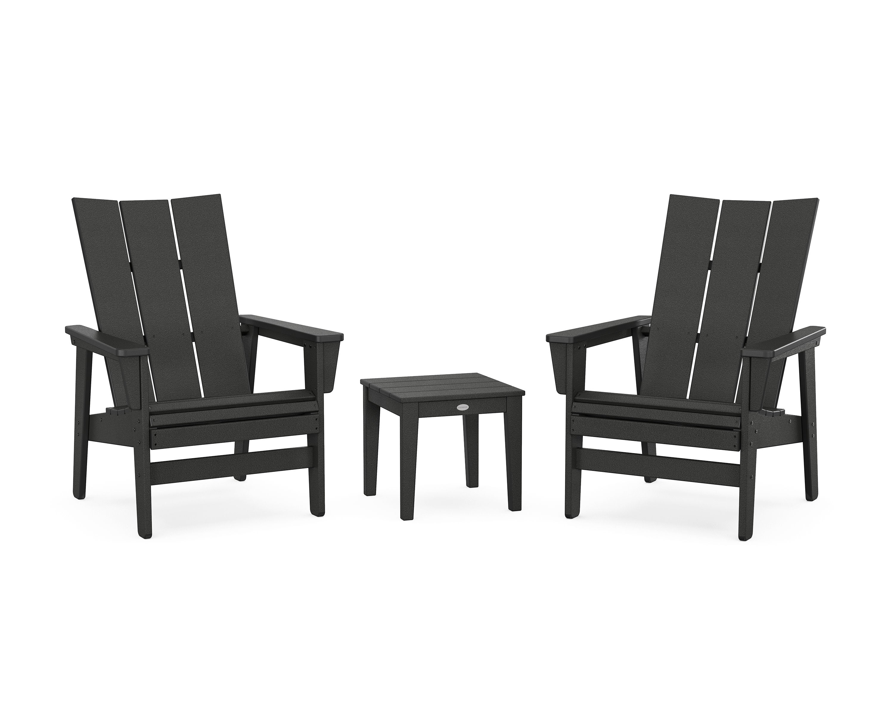 3-Piece Modern Grand Upright Adirondack Set in Black