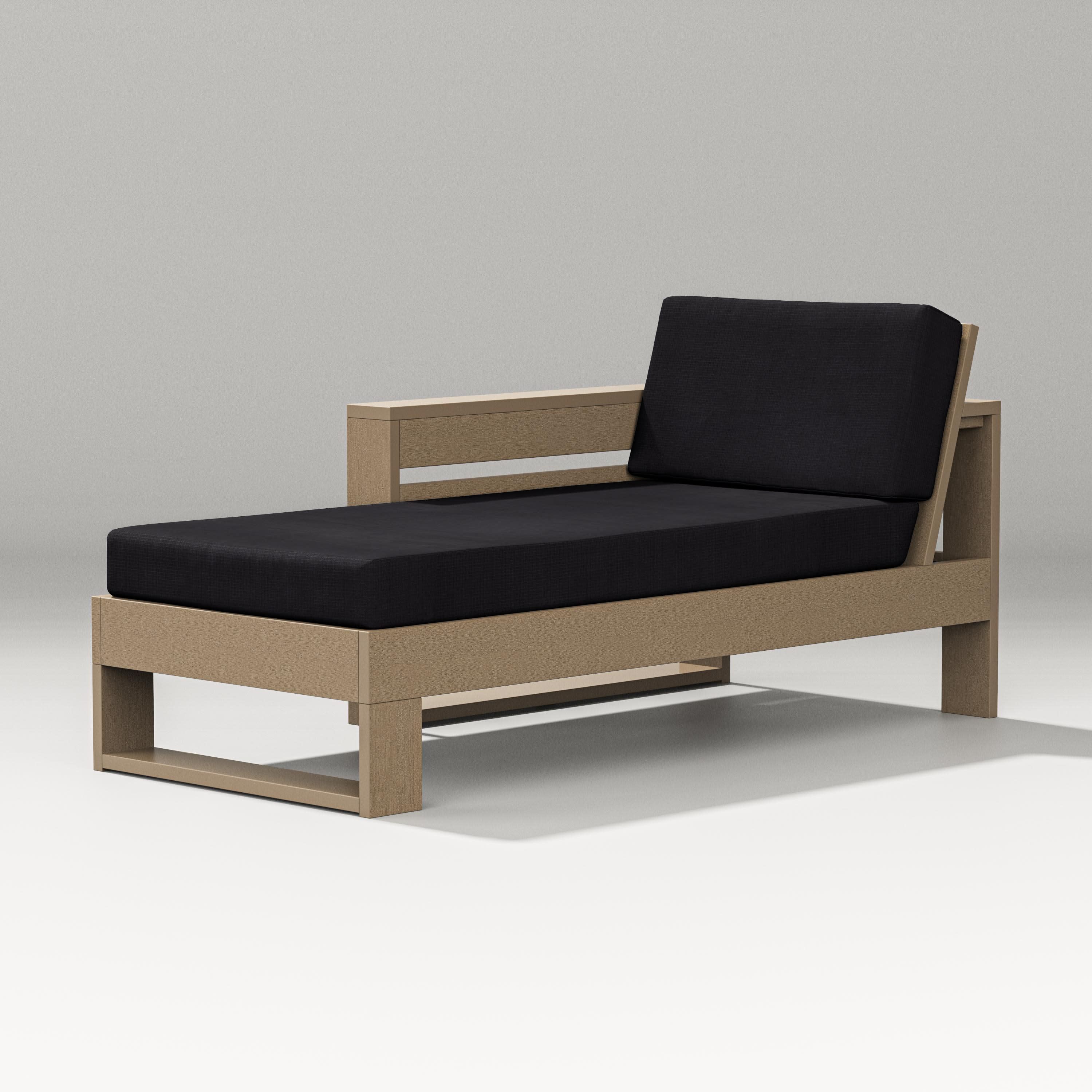 Latitude Modular Left Arm Chaise in Vintage Sahara / Midnight Linen