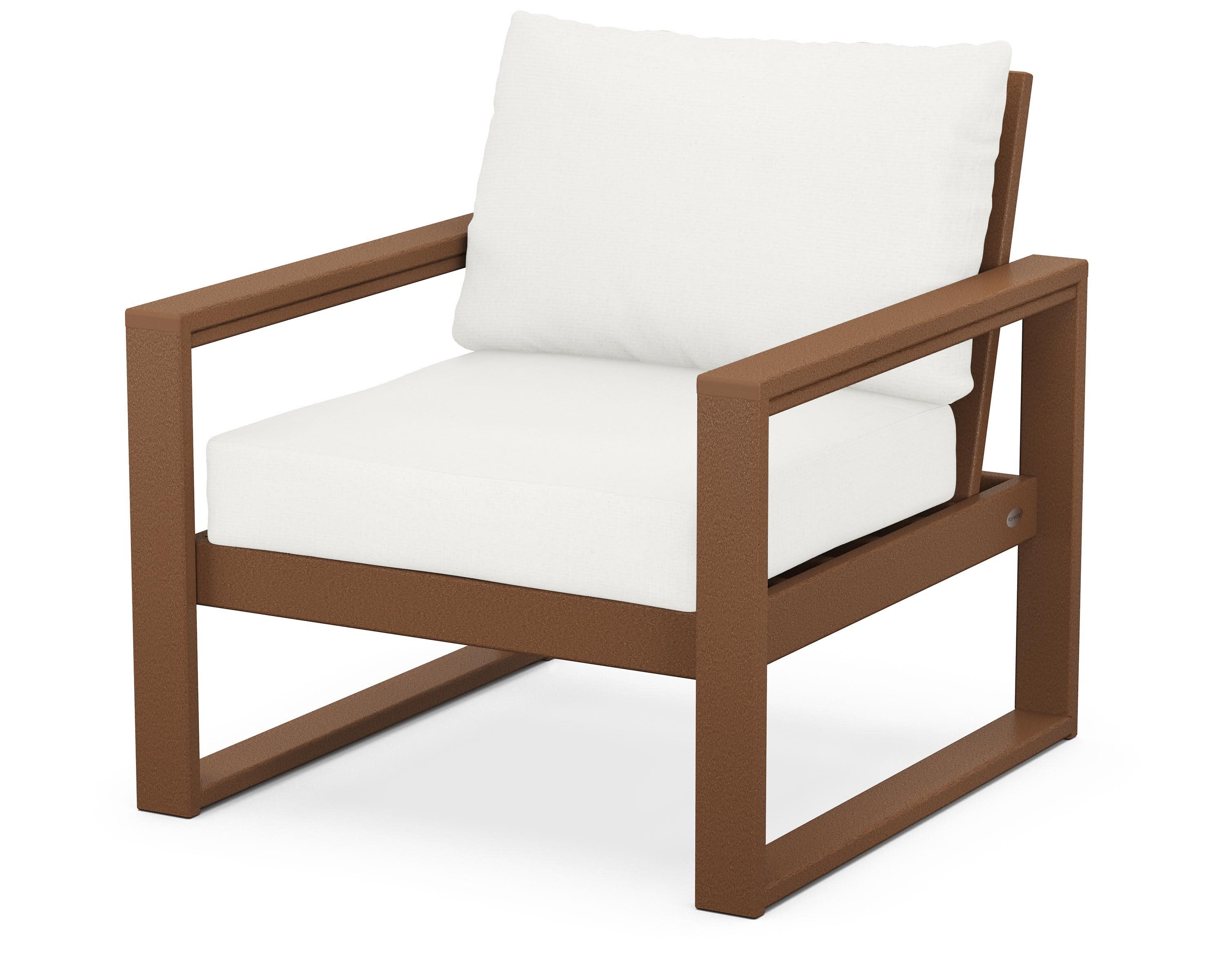 EDGE Club Chair in Teak / Natural Linen