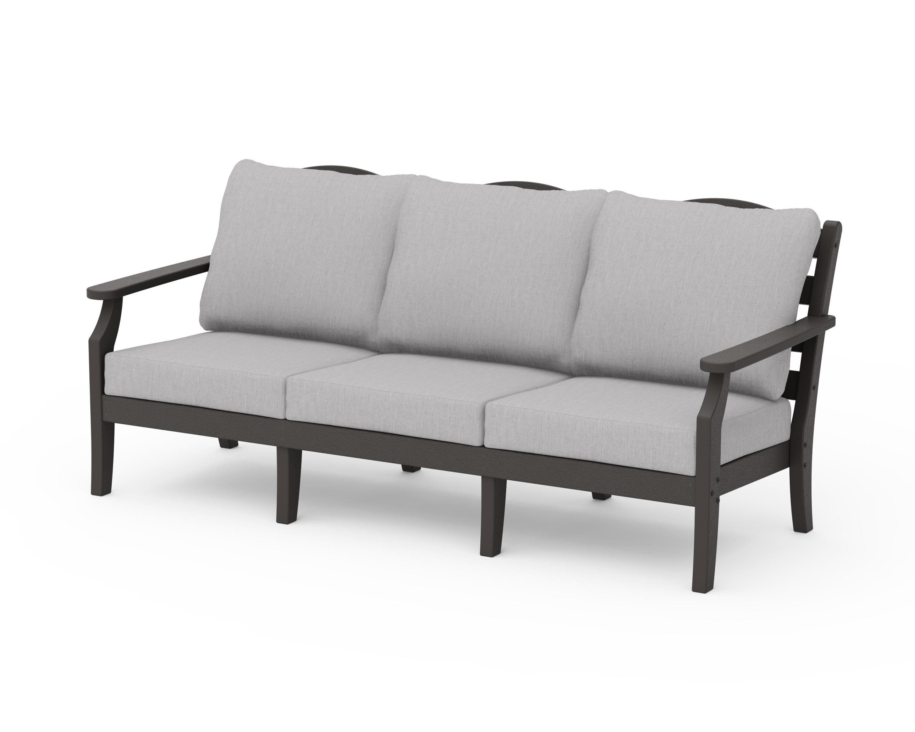 Savannah Deep Seating Sofa in Vintage Coffee / Granite
