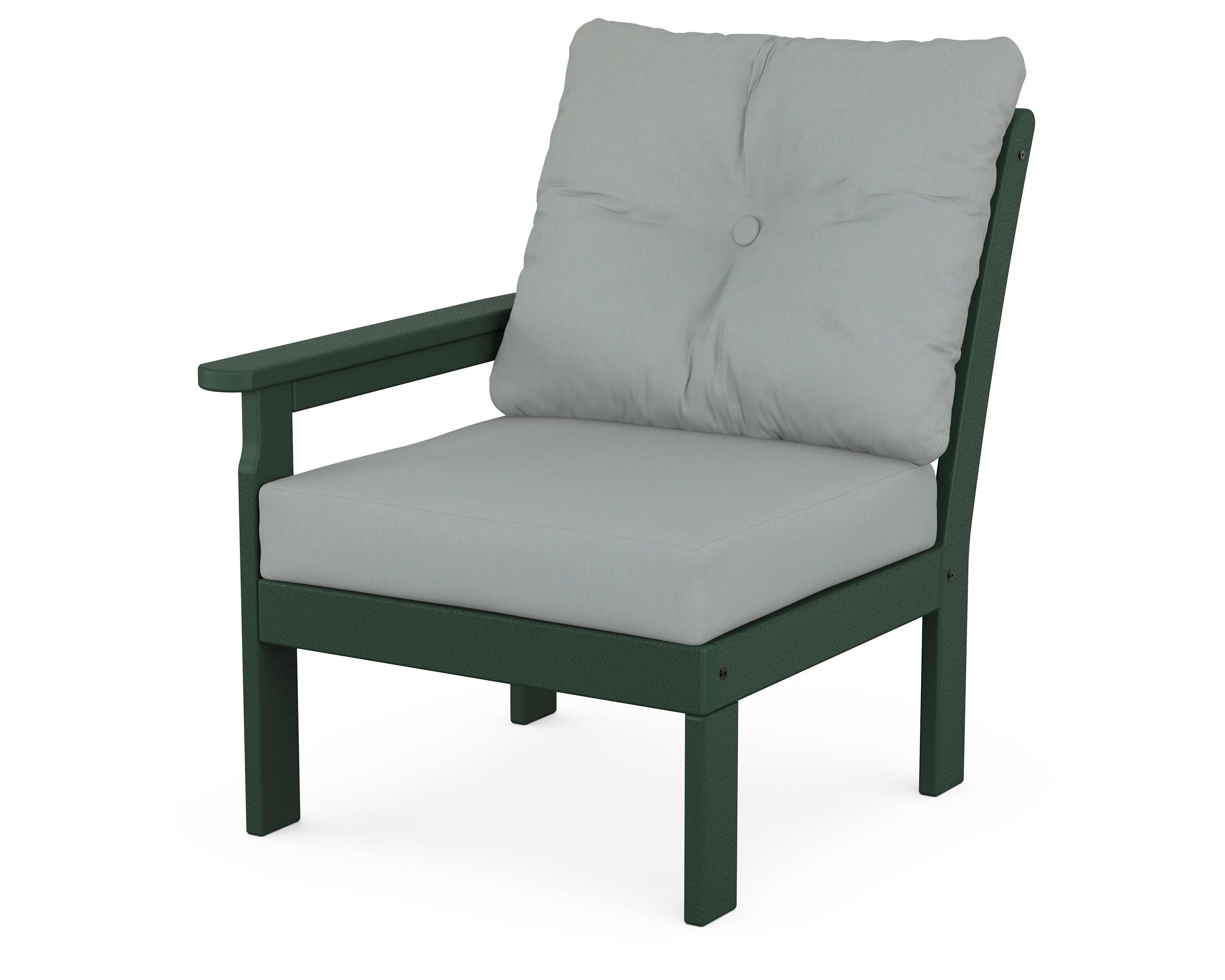 Vineyard Modular Left Arm Chair in Green / Spa