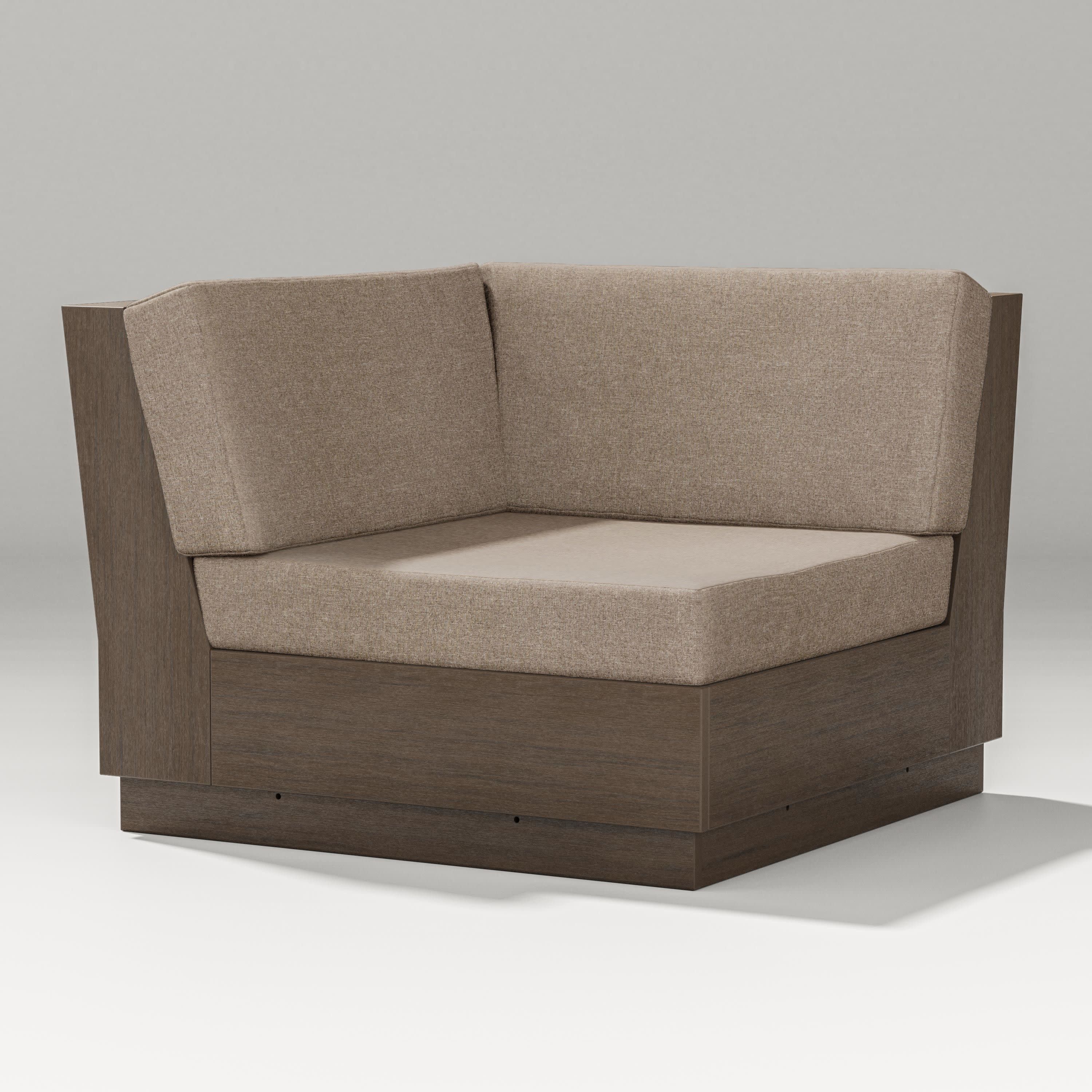 Elevate Modular Corner Chair in Kona / Spiced Burlap