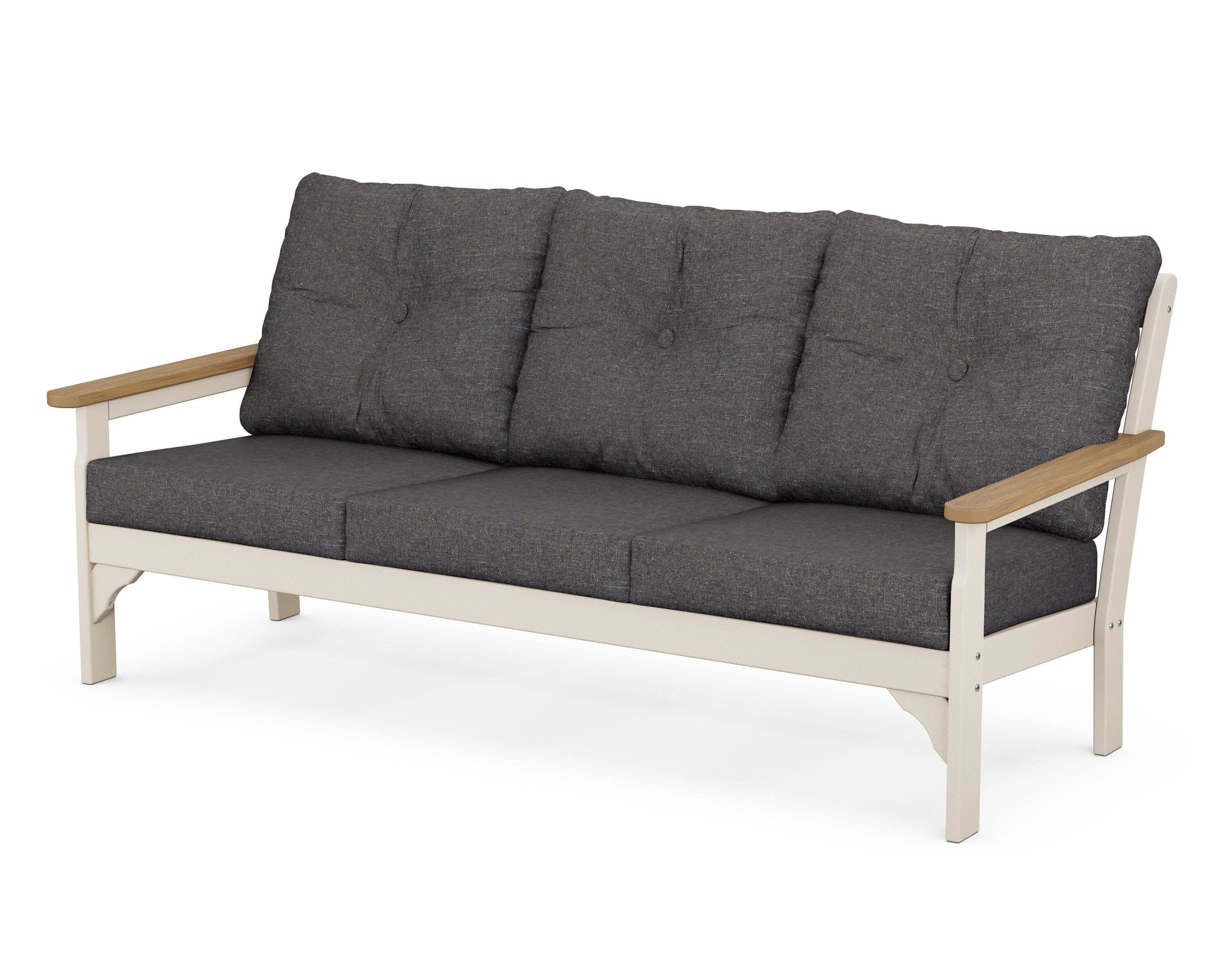 Vineyard Deep Seating Sofa in Sand / Natural / Ash Charcoal