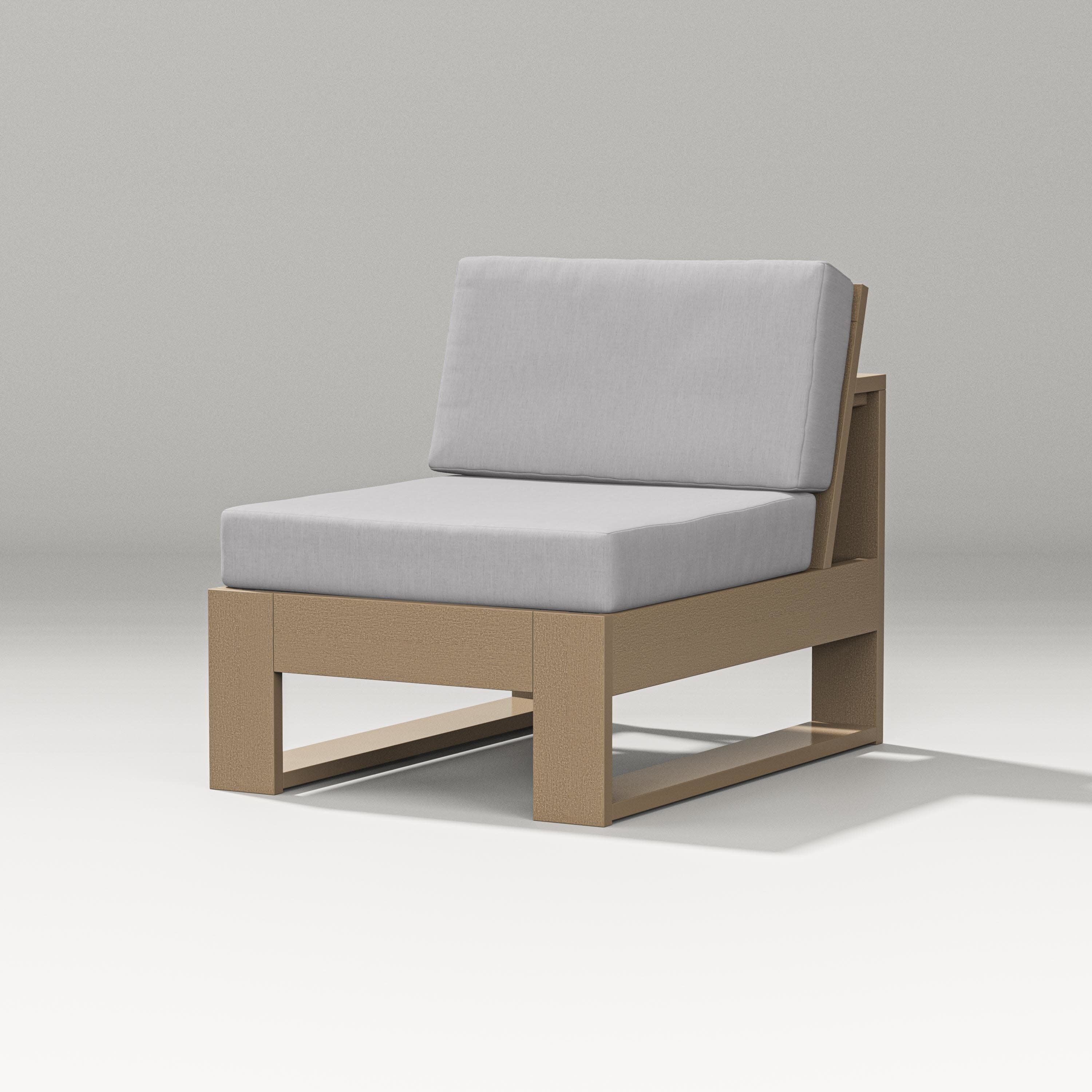 Latitude Modular Armless Chair in Vintage Sahara / Granite
