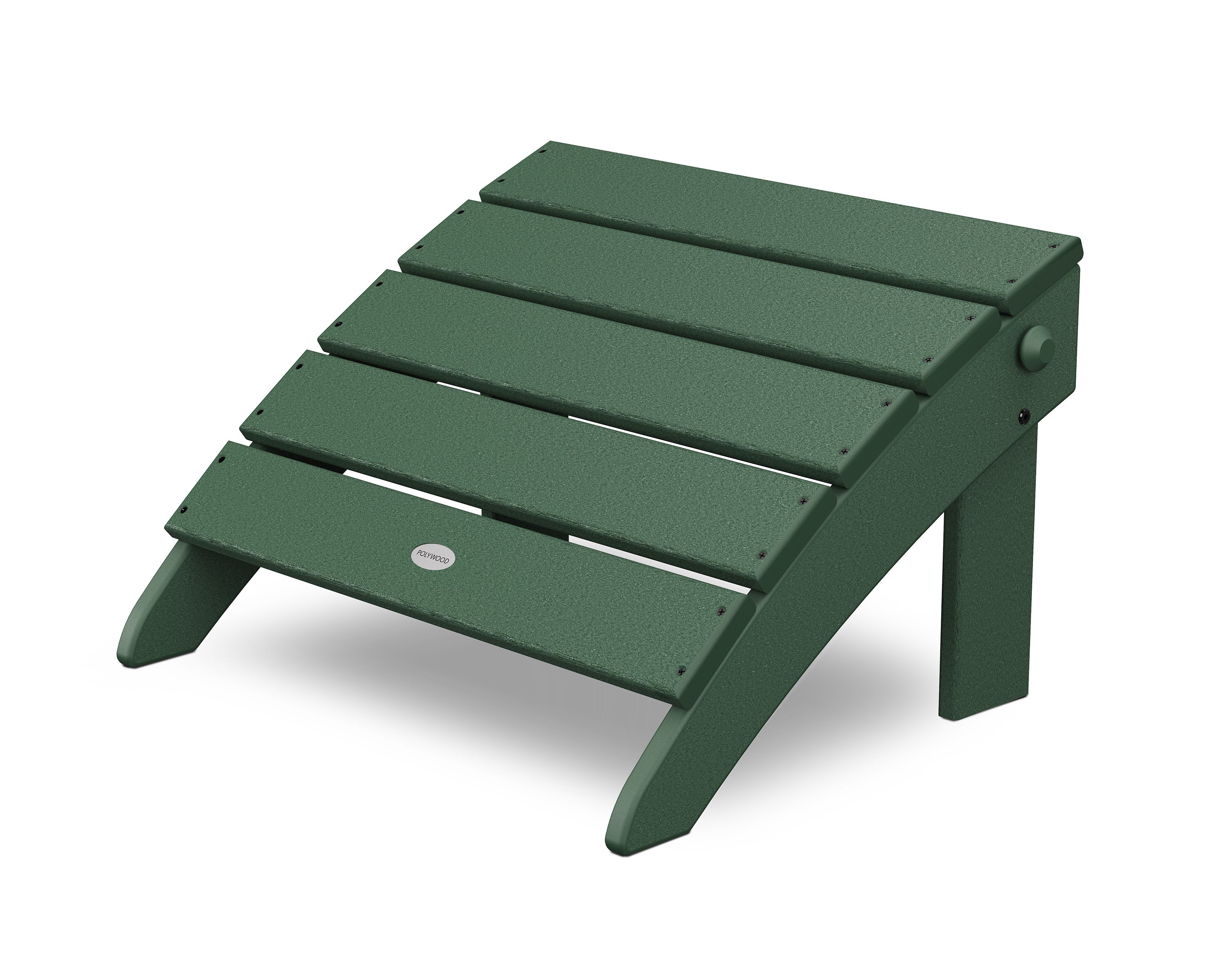Classic Oversized Adirondack Folding Ottoman in Green