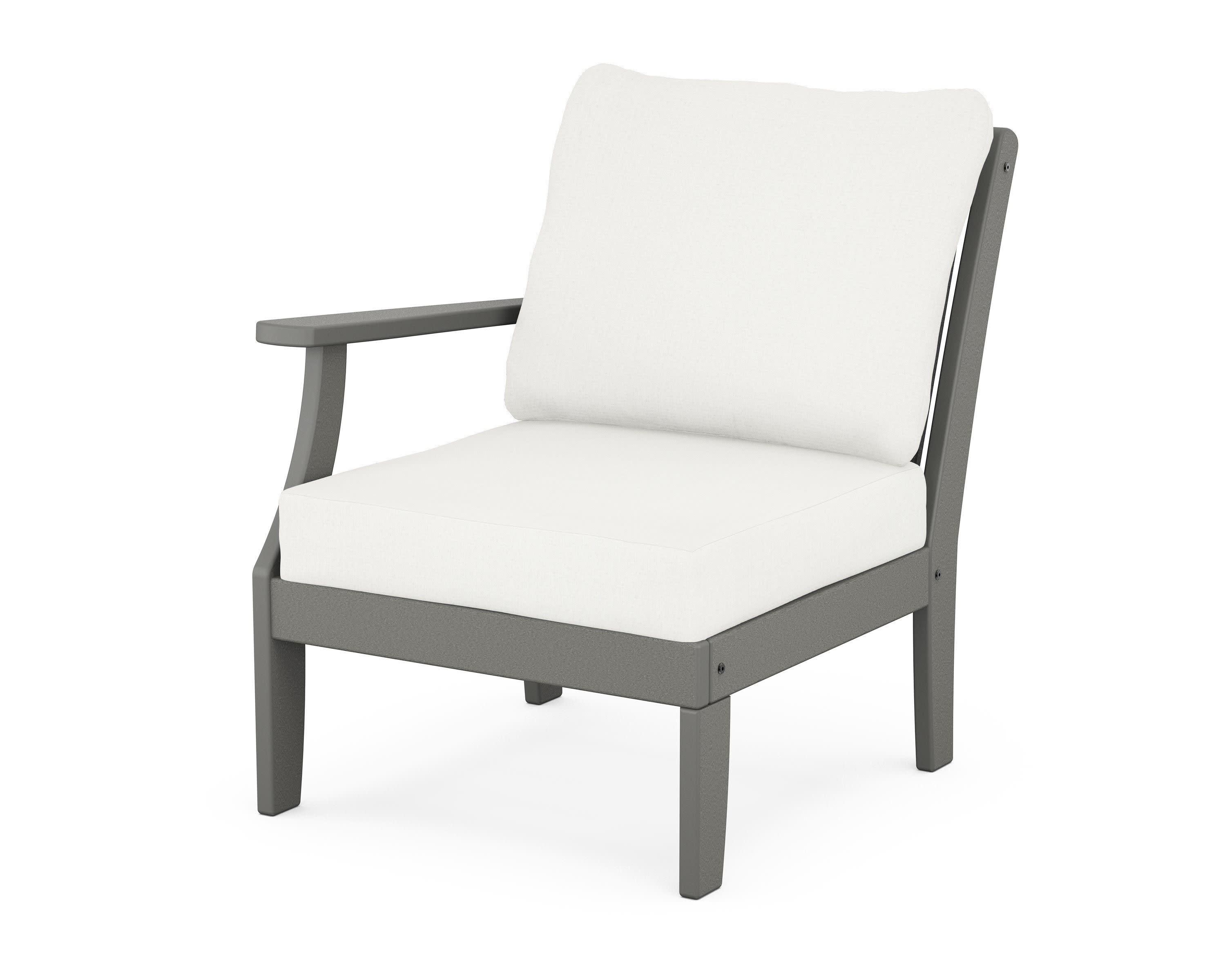 Braxton Modular Left Arm Chair in Slate Grey / Natural Linen