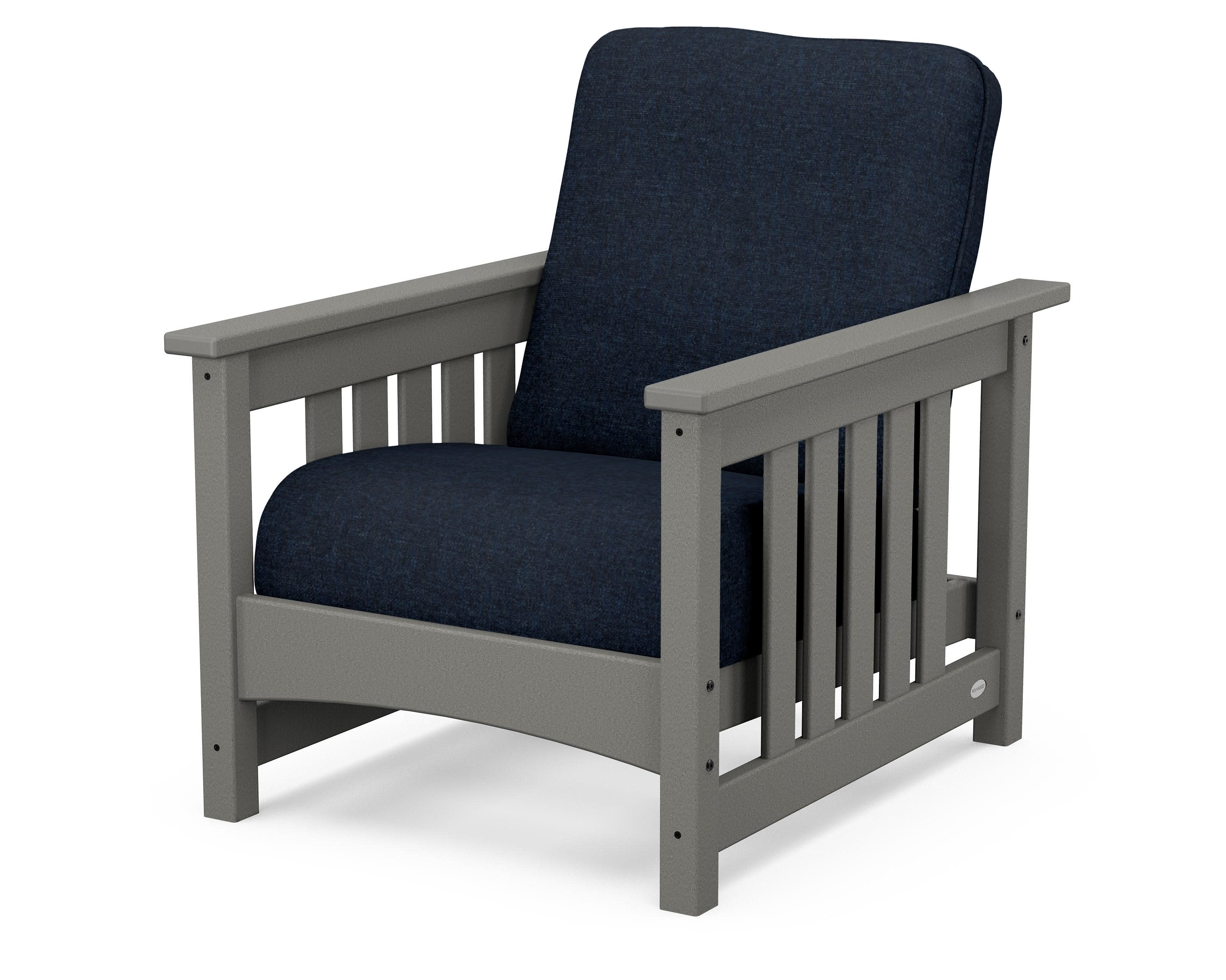 Club Mission Chair in Slate Grey / Marine Indigo