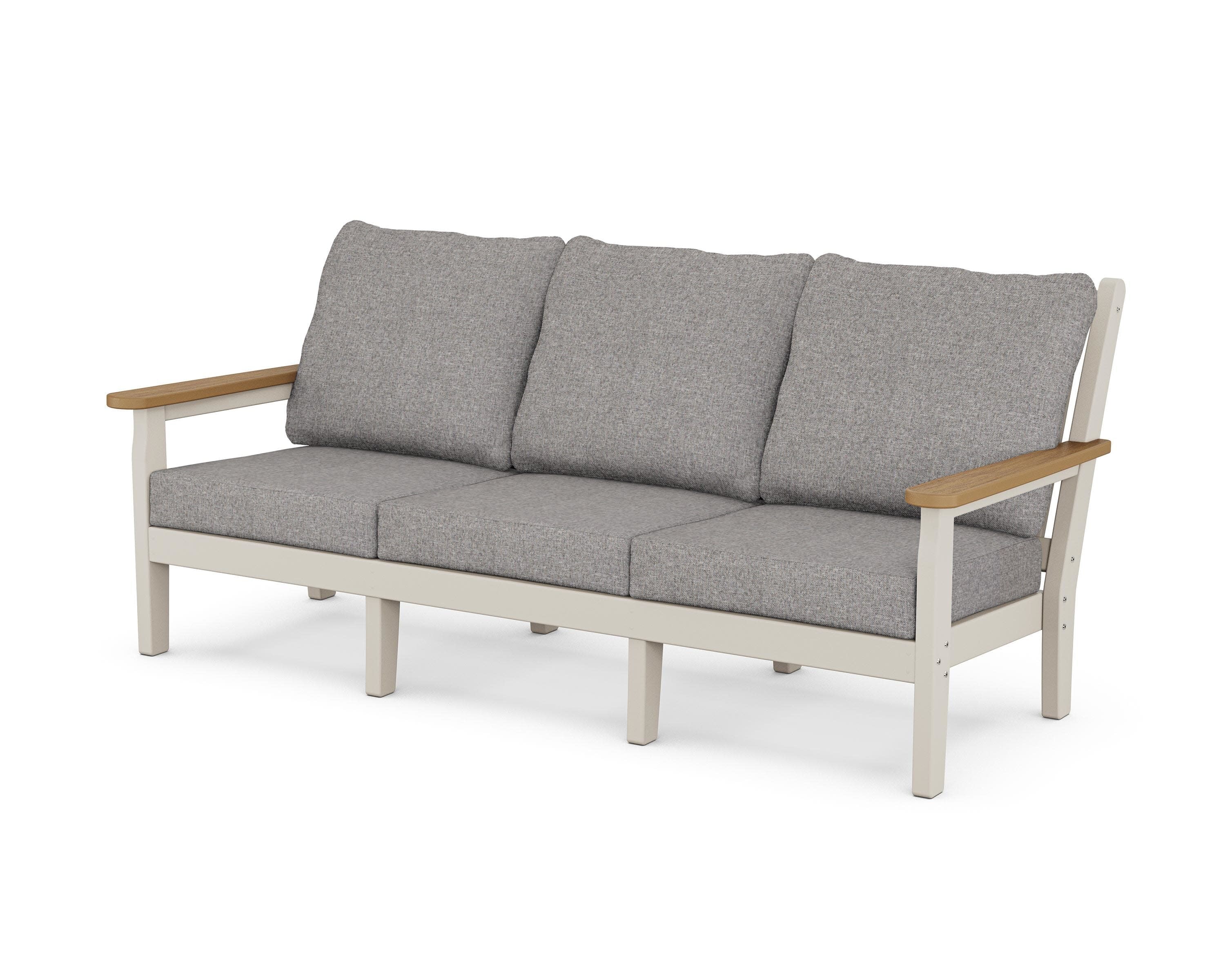 Chippendale Deep Seating Sofa in Sand / Natural / Grey Mist