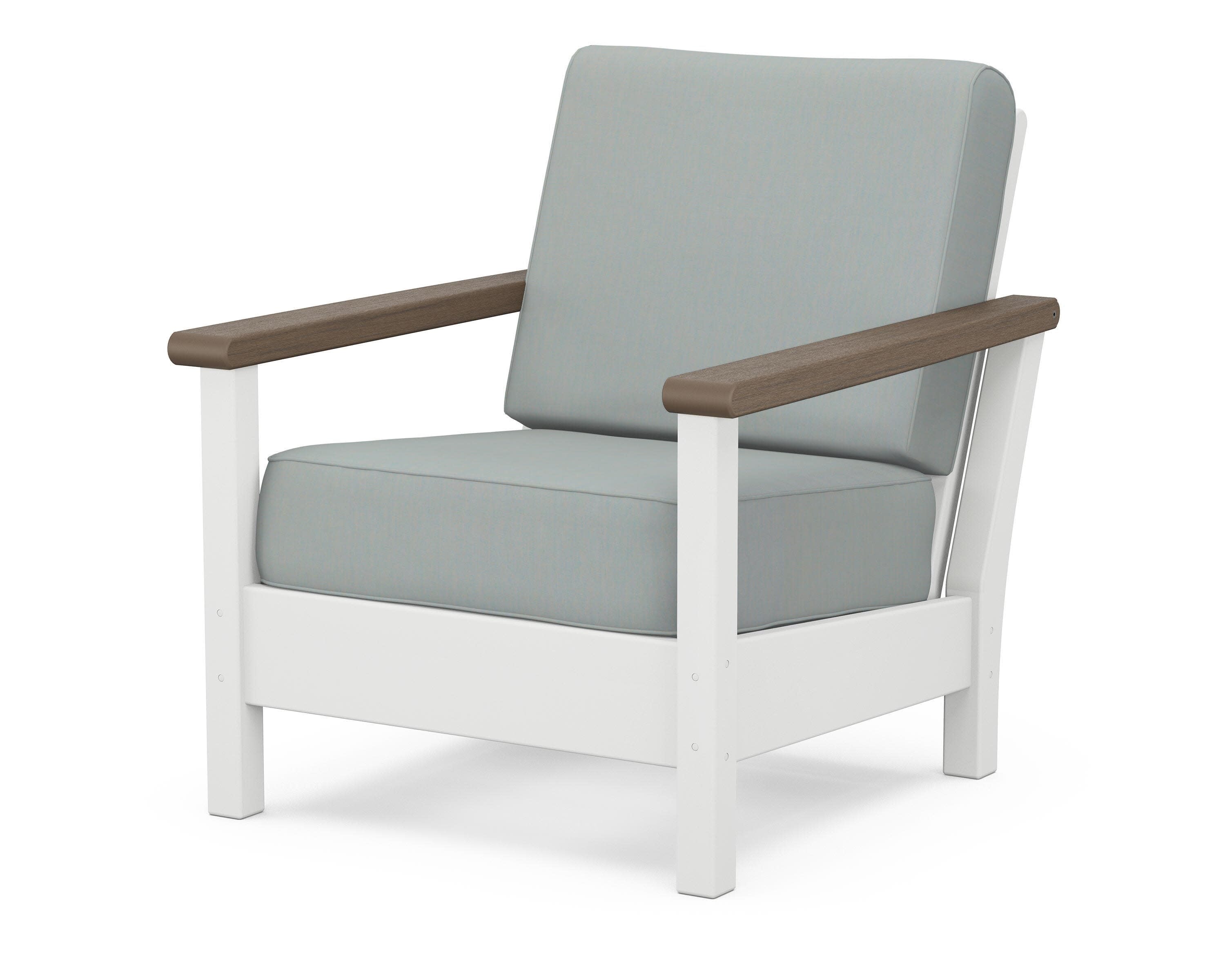 Harbour Deep Seating Chair in White / Kona / Spa