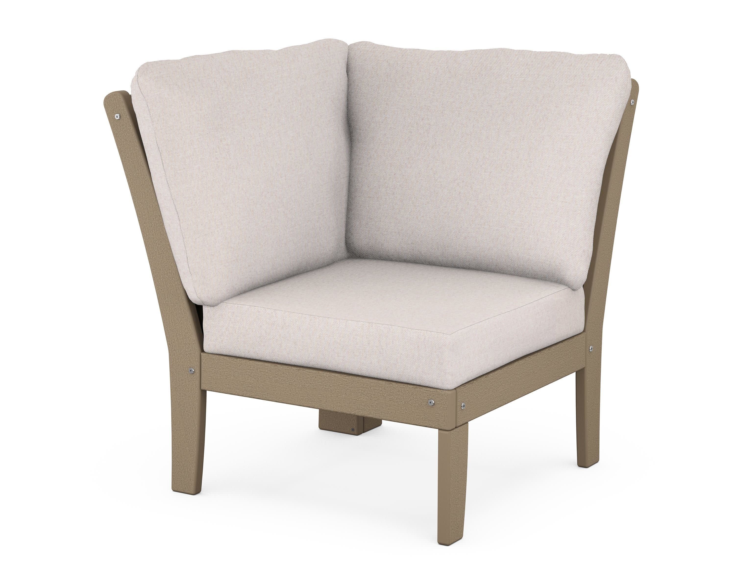Braxton Modular Corner Chair in Vintage Sahara / Dune Burlap