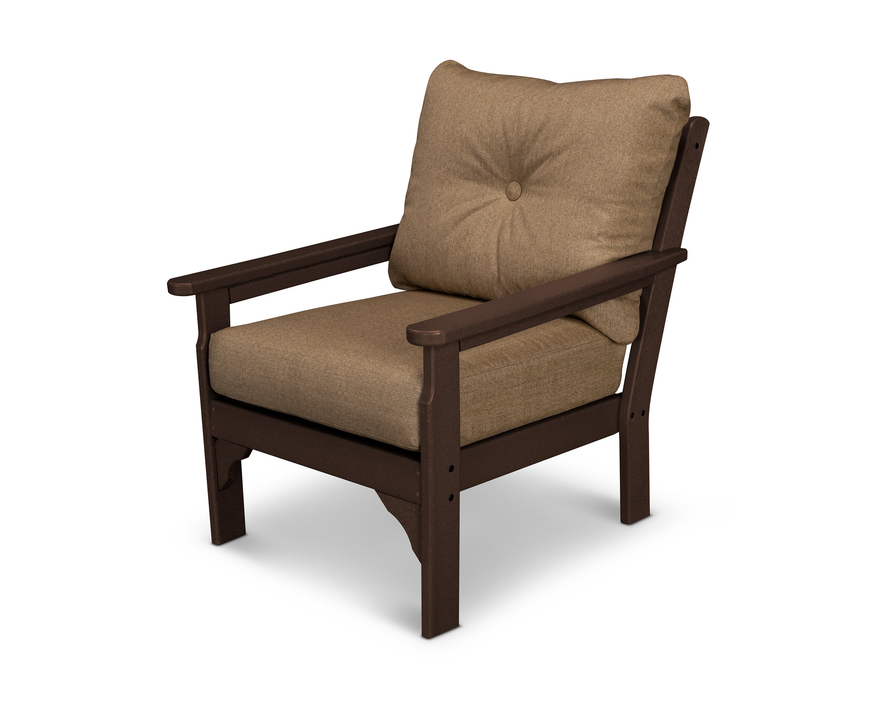 Vineyard Deep Seating Chair in Mahogany / Sesame