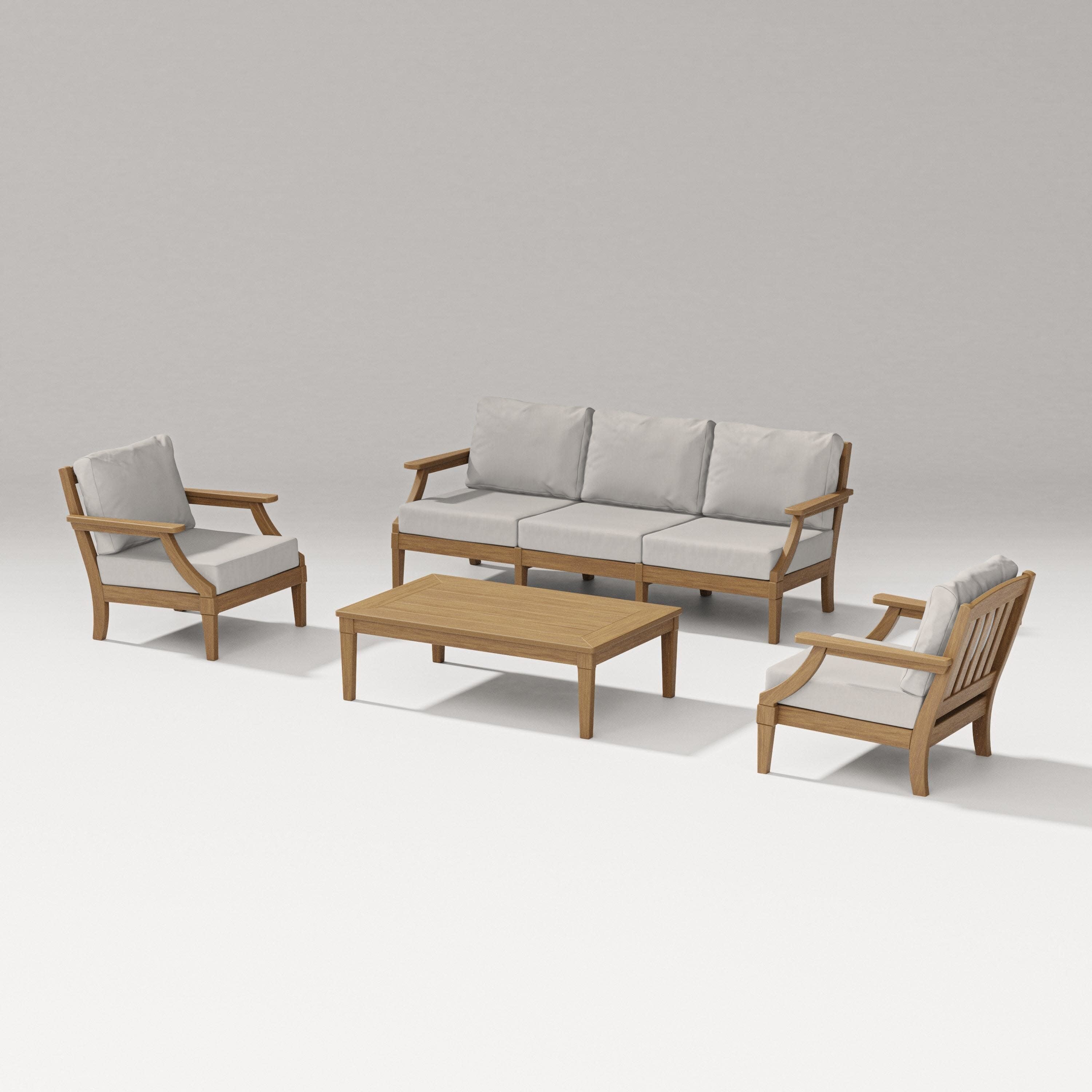 Estate 4-Piece Lounge Sofa Set in Natural / Cast Ash
