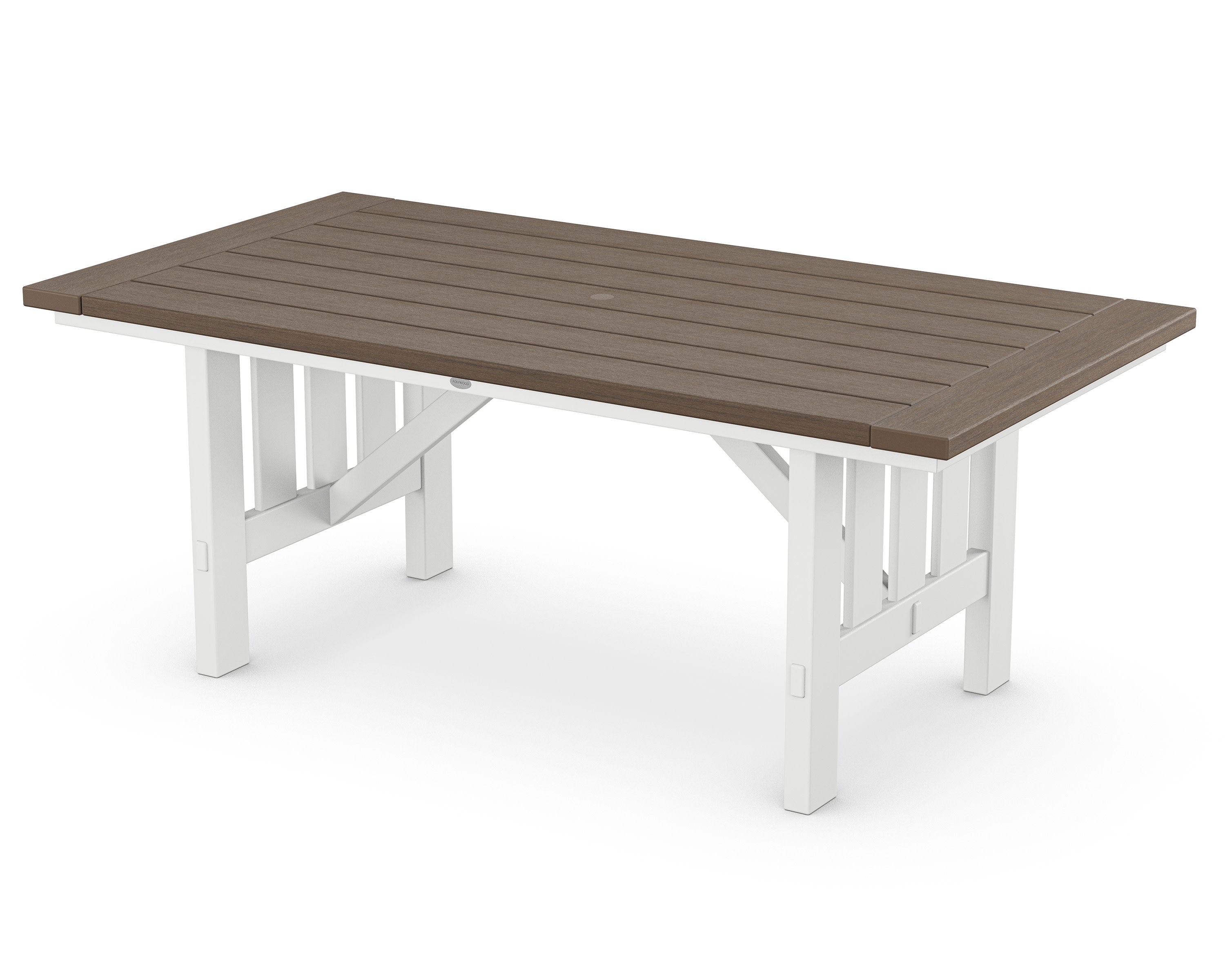 Mission 39" x 75" Dining Table in White / Kona