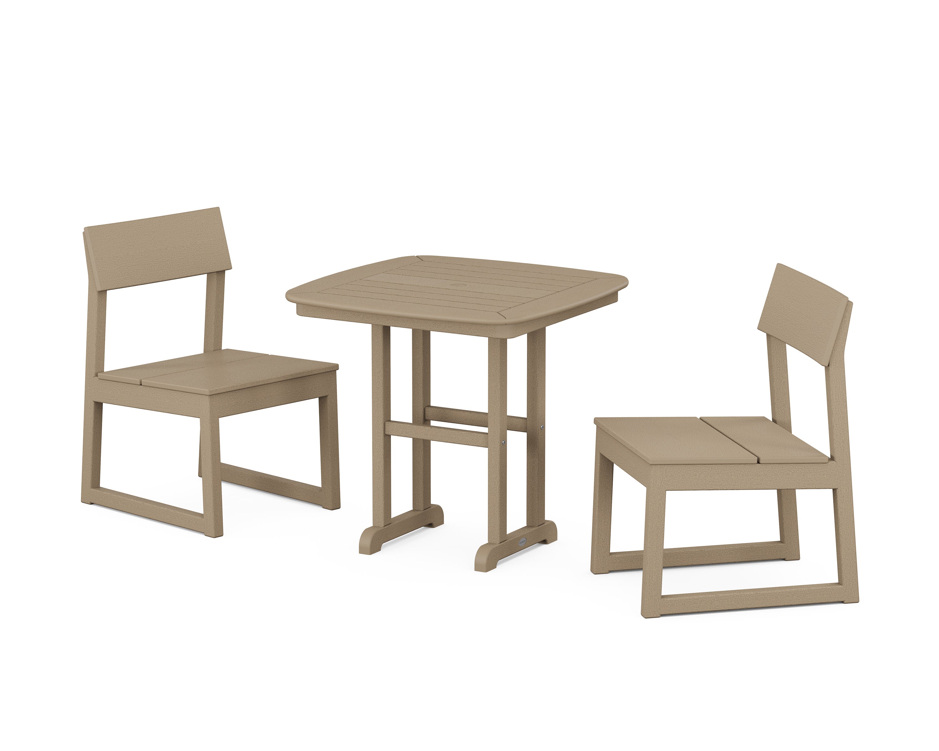 EDGE Side Chair 3-Piece Dining Set in Vintage Sahara