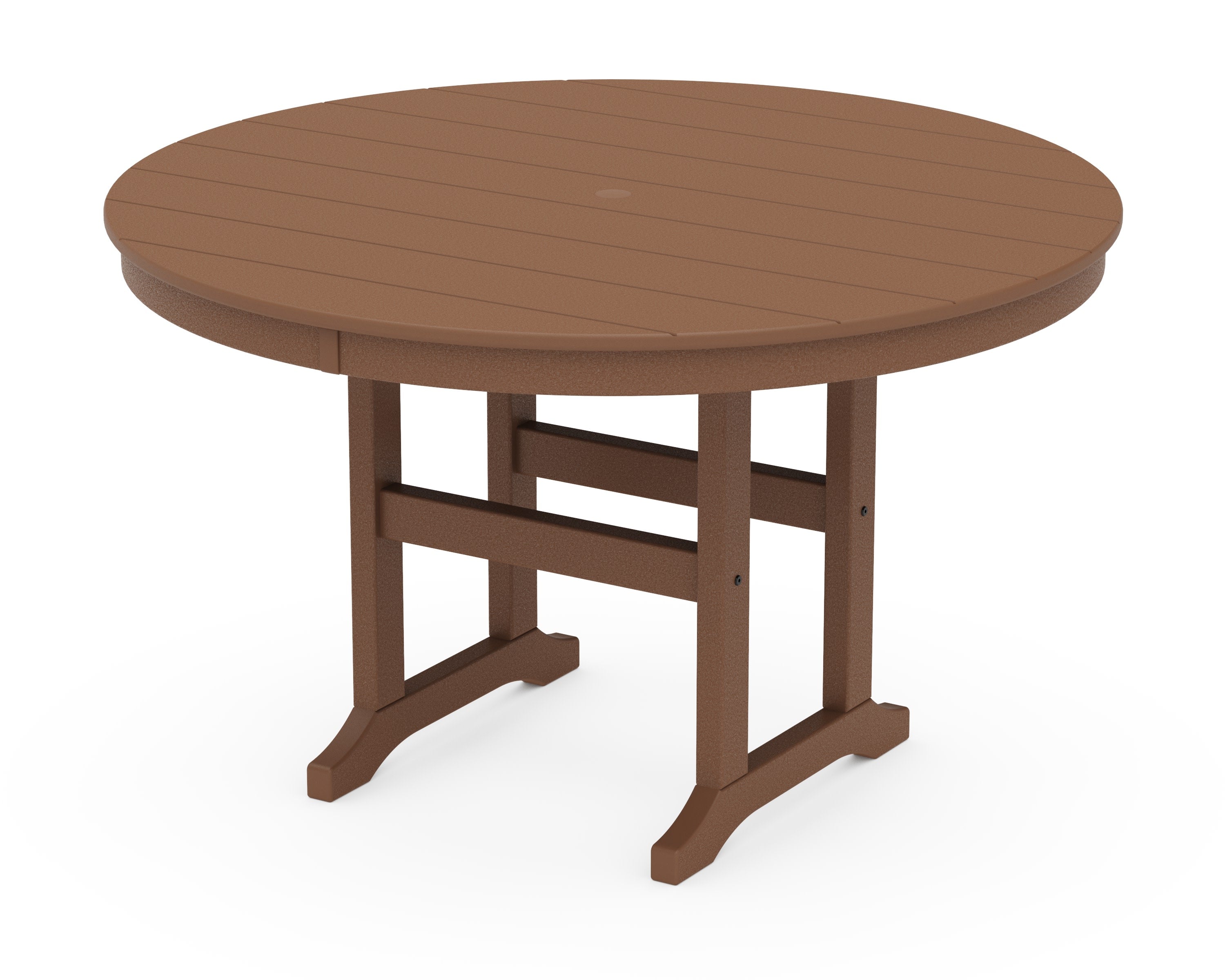 48" Round Farmhouse Dining Table in Teak
