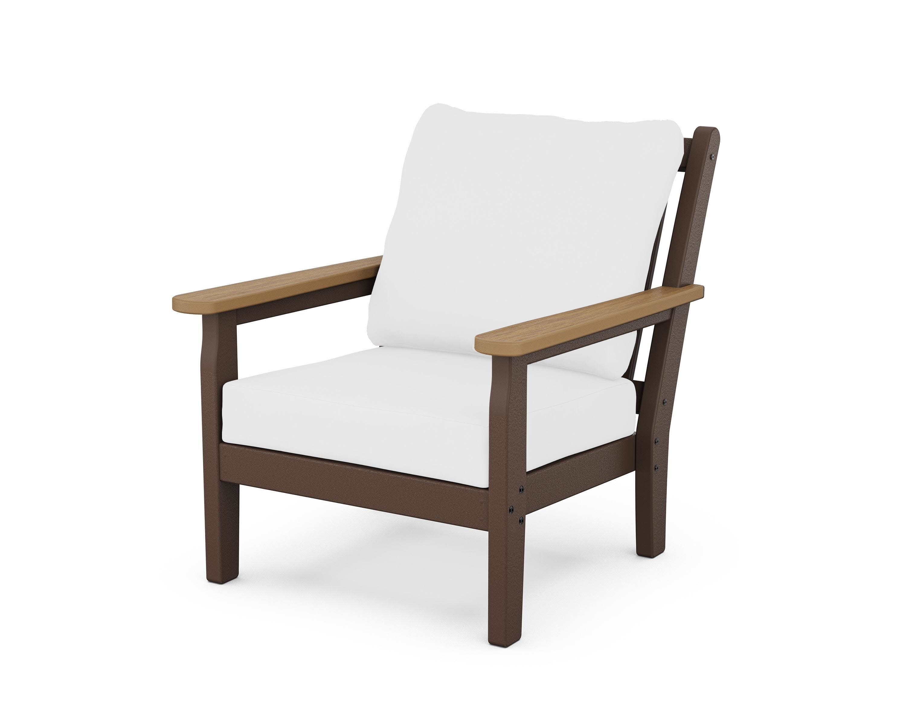 Chippendale Deep Seating Chair in Mahogany / Natural / Natural