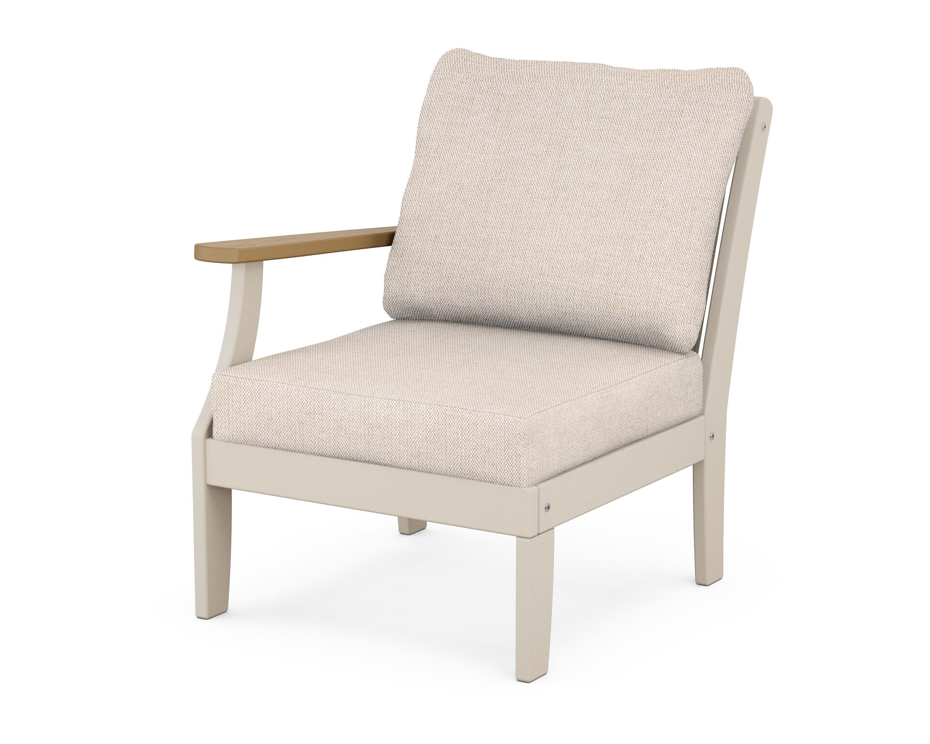 Braxton Modular Left Arm Chair in Sand / Natural / Blend Linen