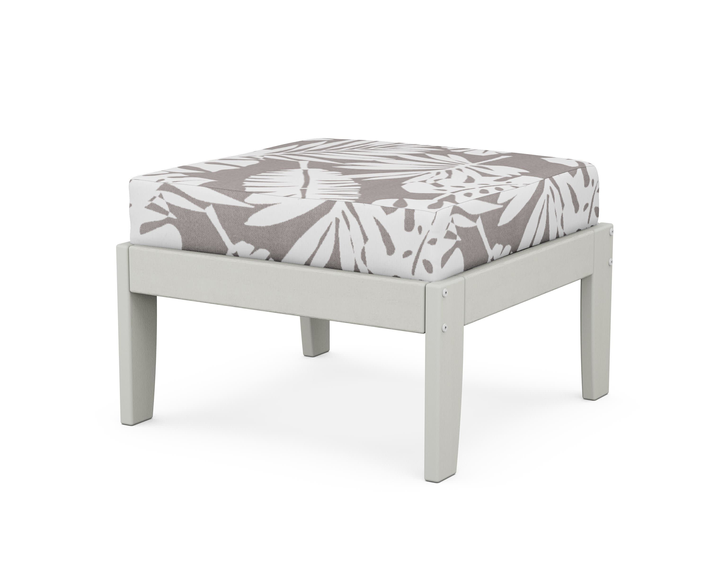 Modular Ottoman - Classic in Vintage White / Leaf Grey Mist