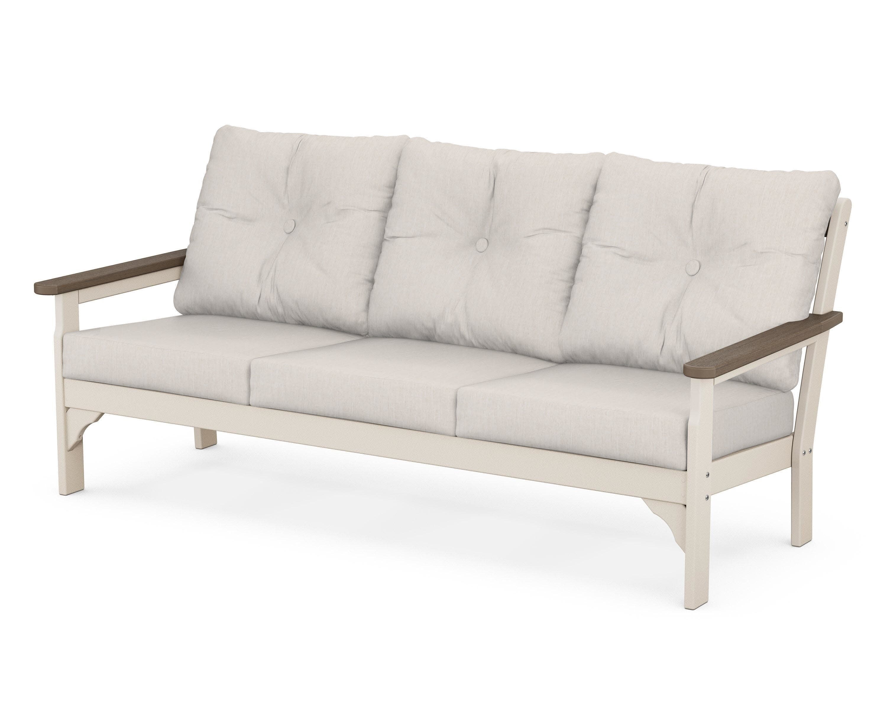 Vineyard Deep Seating Sofa in Sand / Kona / Cast Ash