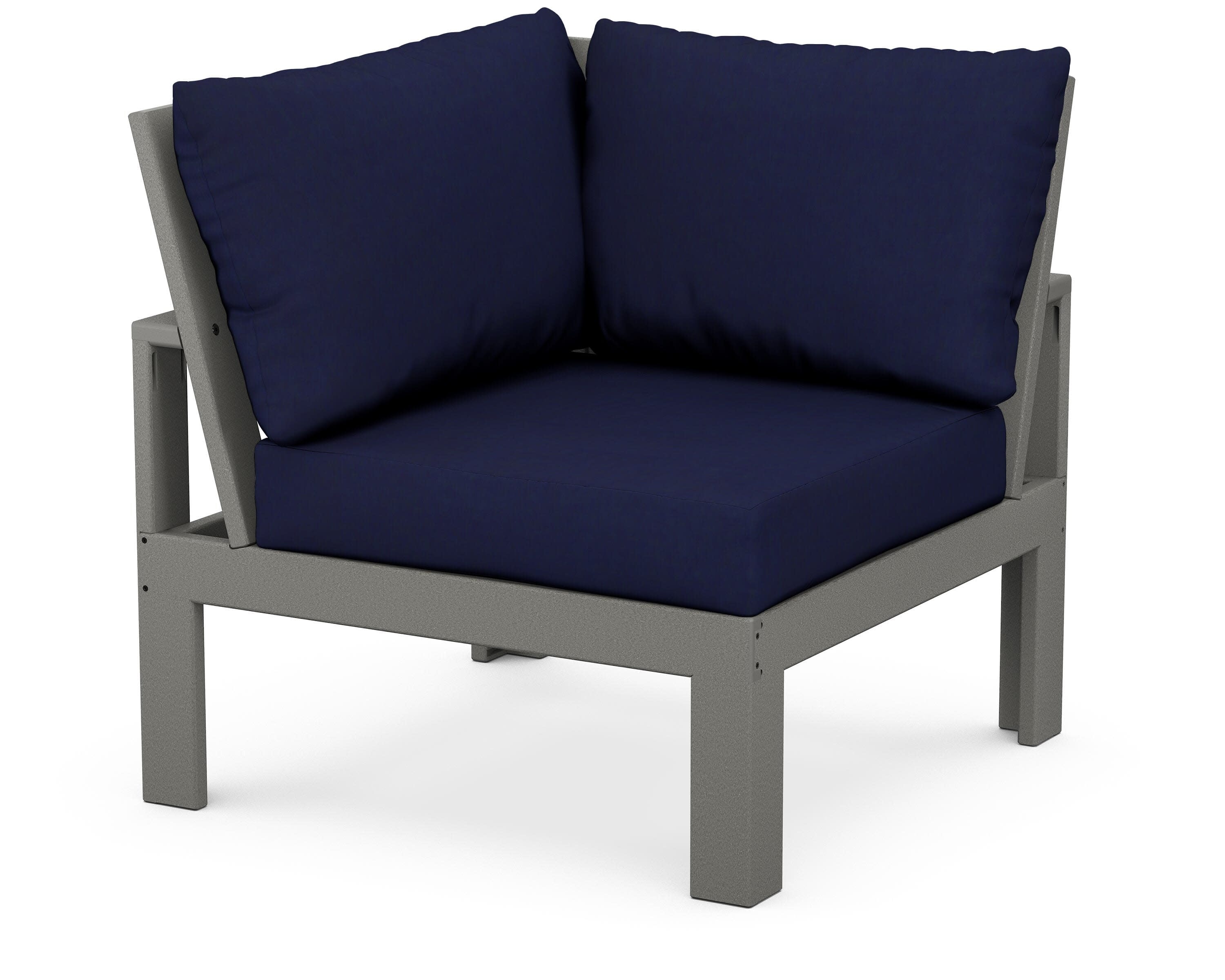Modular Corner Chair in Slate Grey / Navy