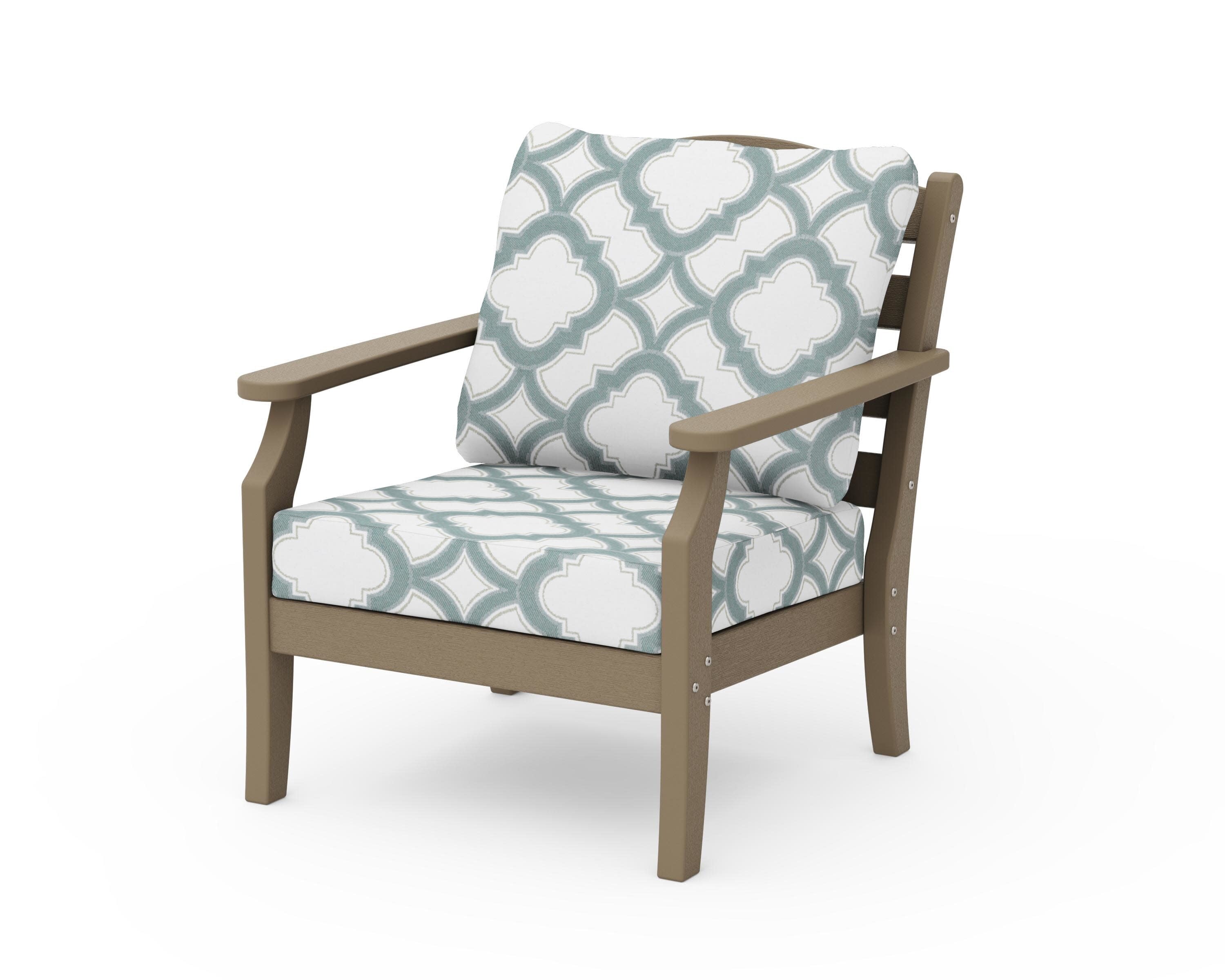 Savannah Deep Seating Chair in Vintage Sahara / Trellis Glacier Spa