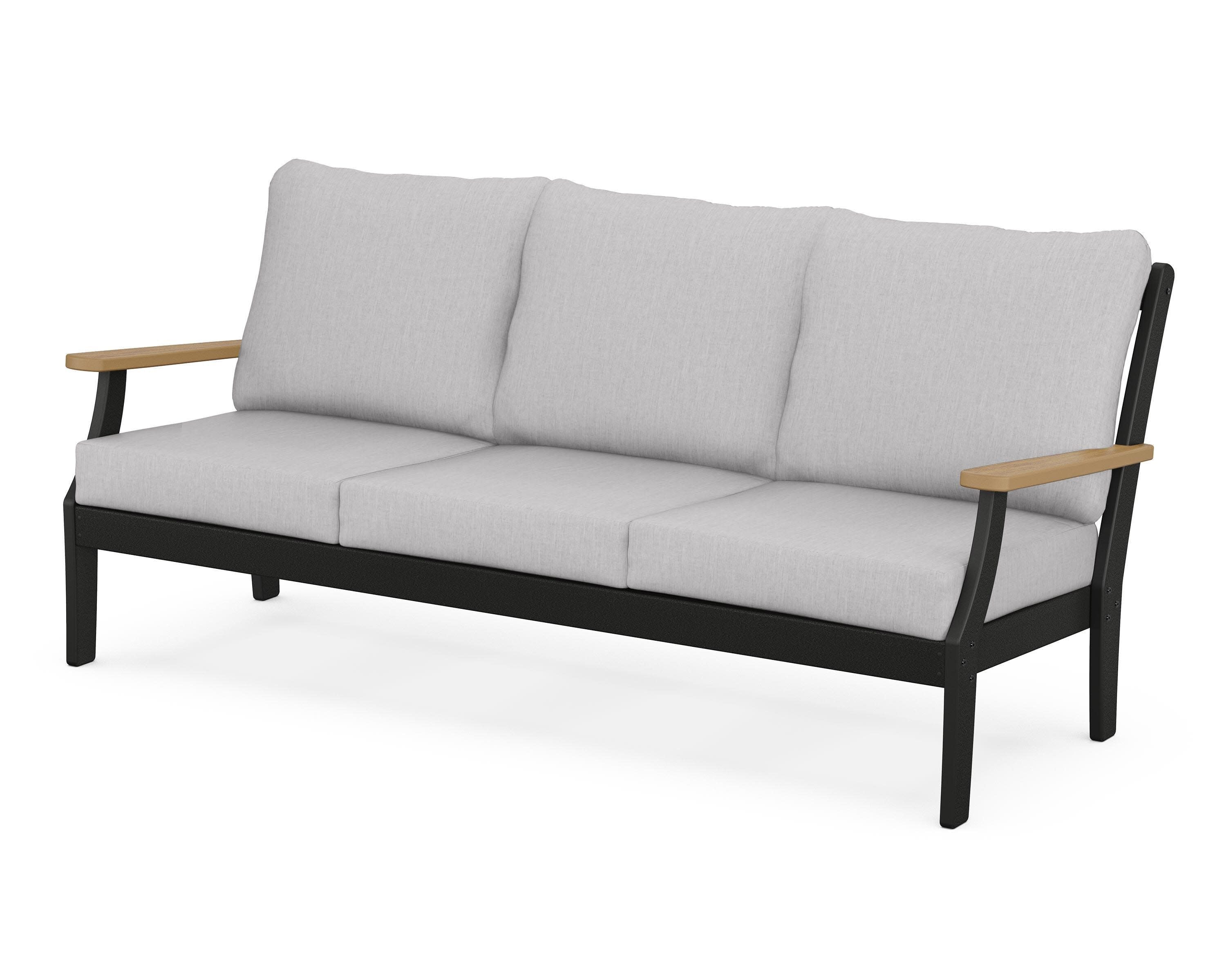 Braxton Deep Seating Sofa in Black / Natural / Granite
