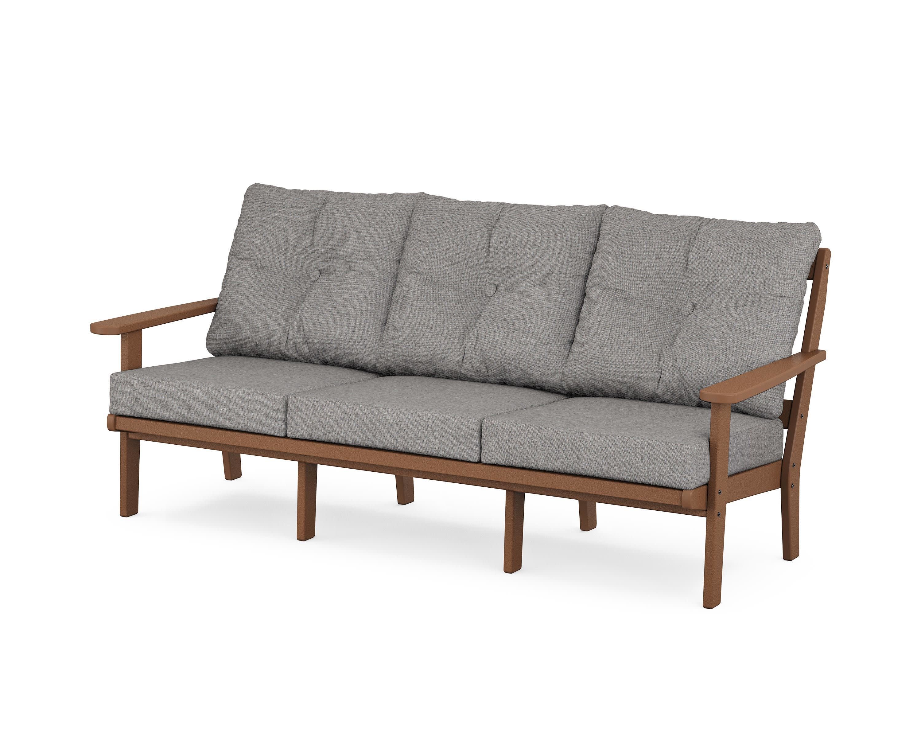 Mission Deep Seating Sofa in Teak / Grey Mist
