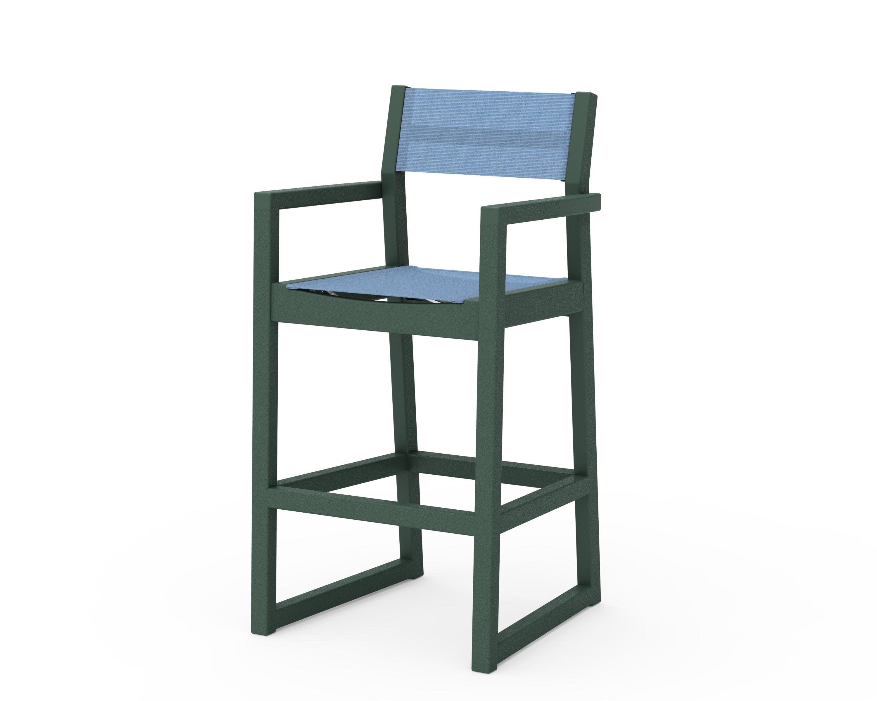 EDGE Sling Bar Arm Chair in Green / Poolside Sling