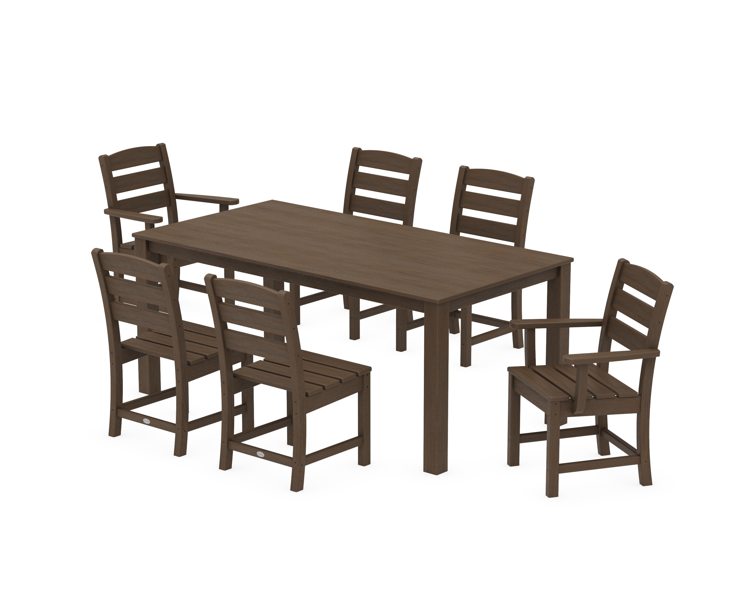 Lakeside 7-Piece Parsons Dining Set in Kona