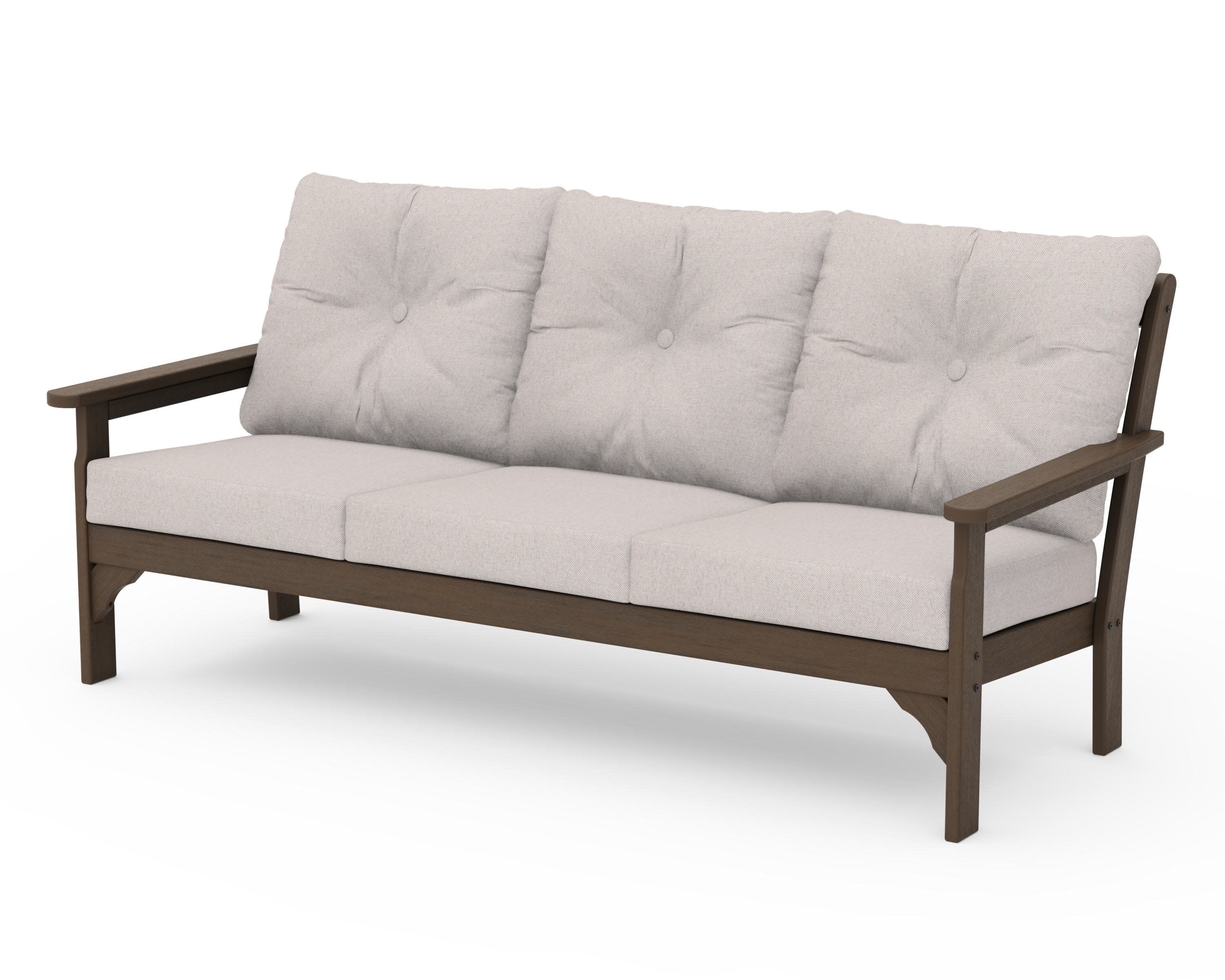 Vineyard Deep Seating Sofa in Kona / Dune Burlap