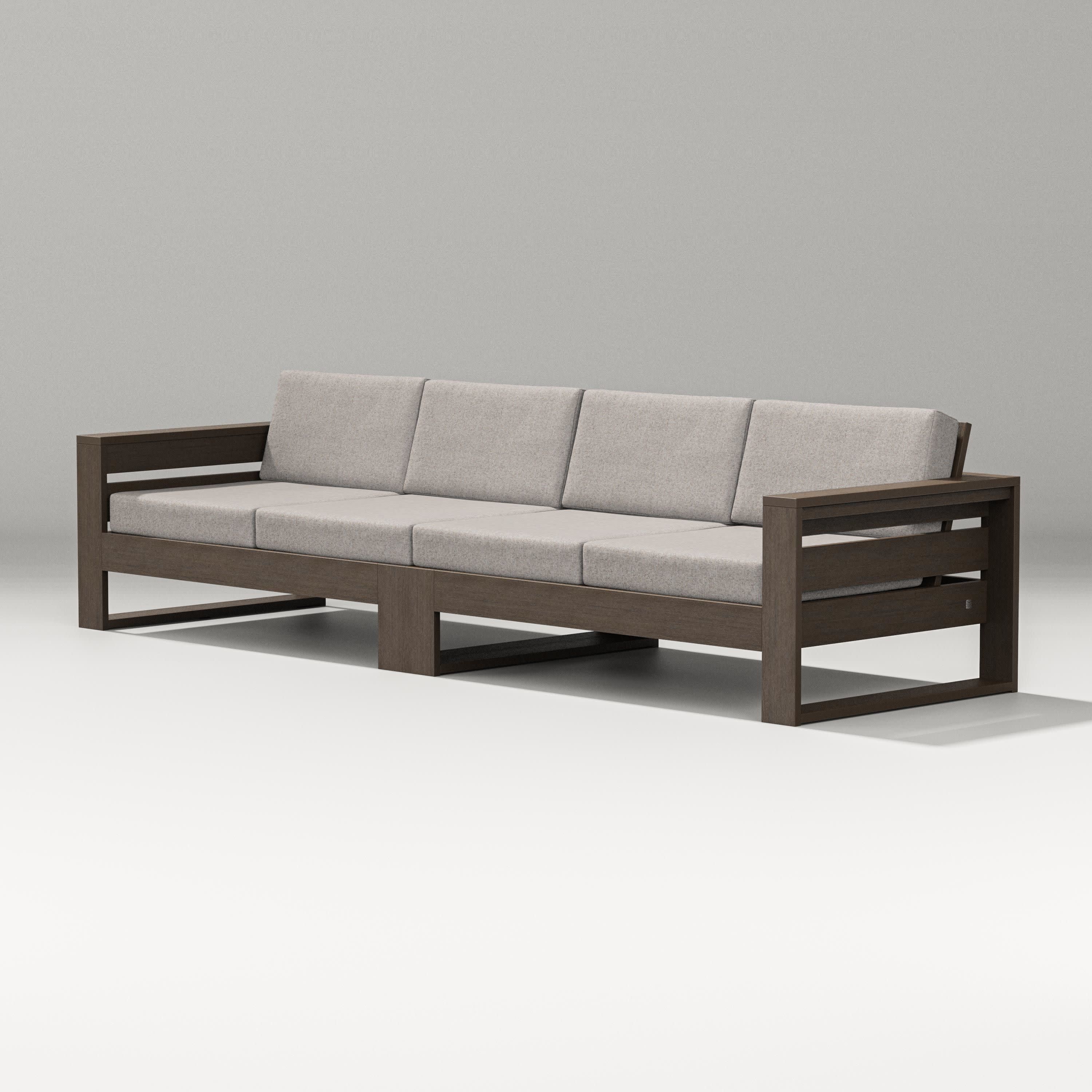 Latitude Straight Sectional in Kona / Weathered Tweed