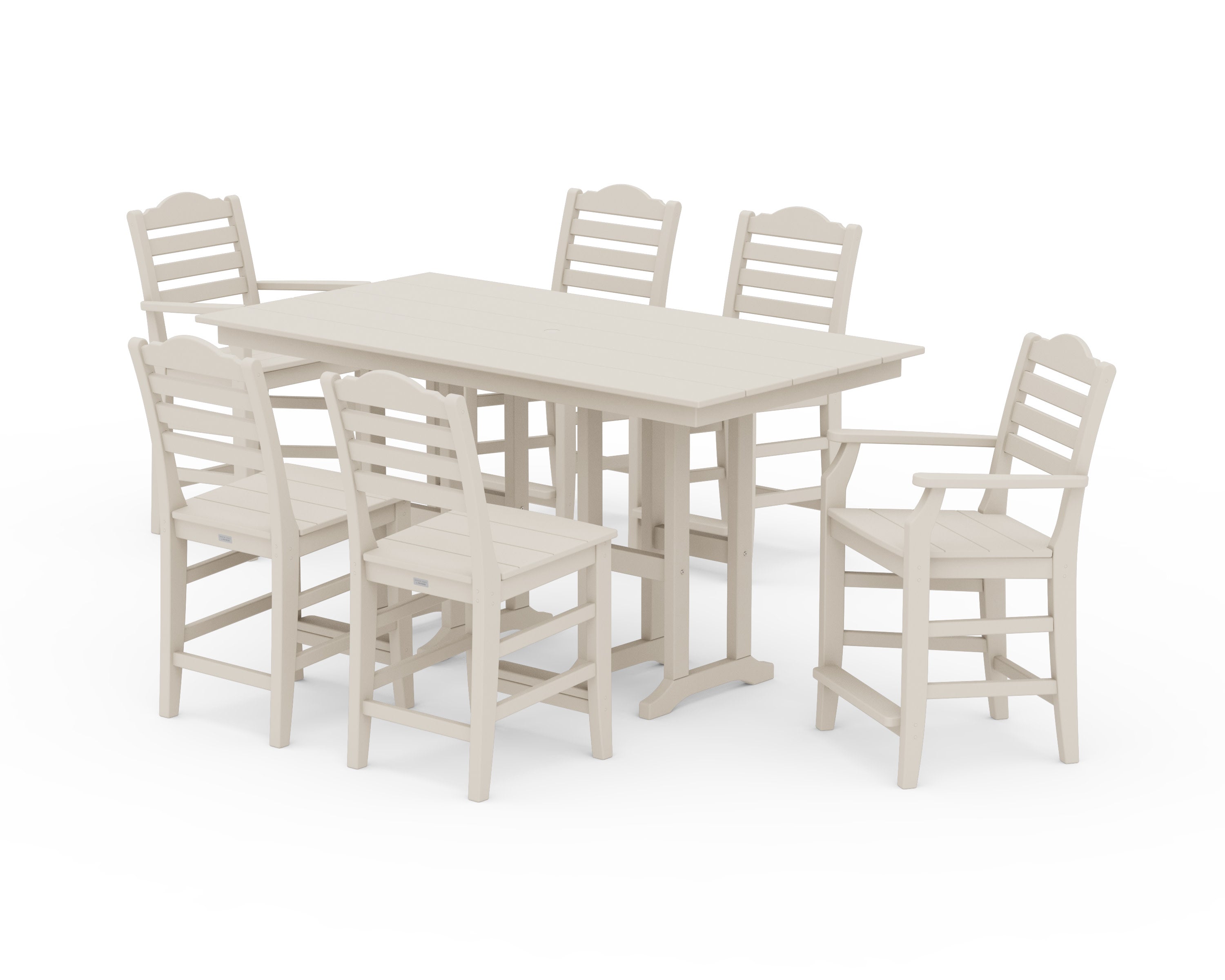 Savannah 7-Piece Farmhouse Counter Set in Sand