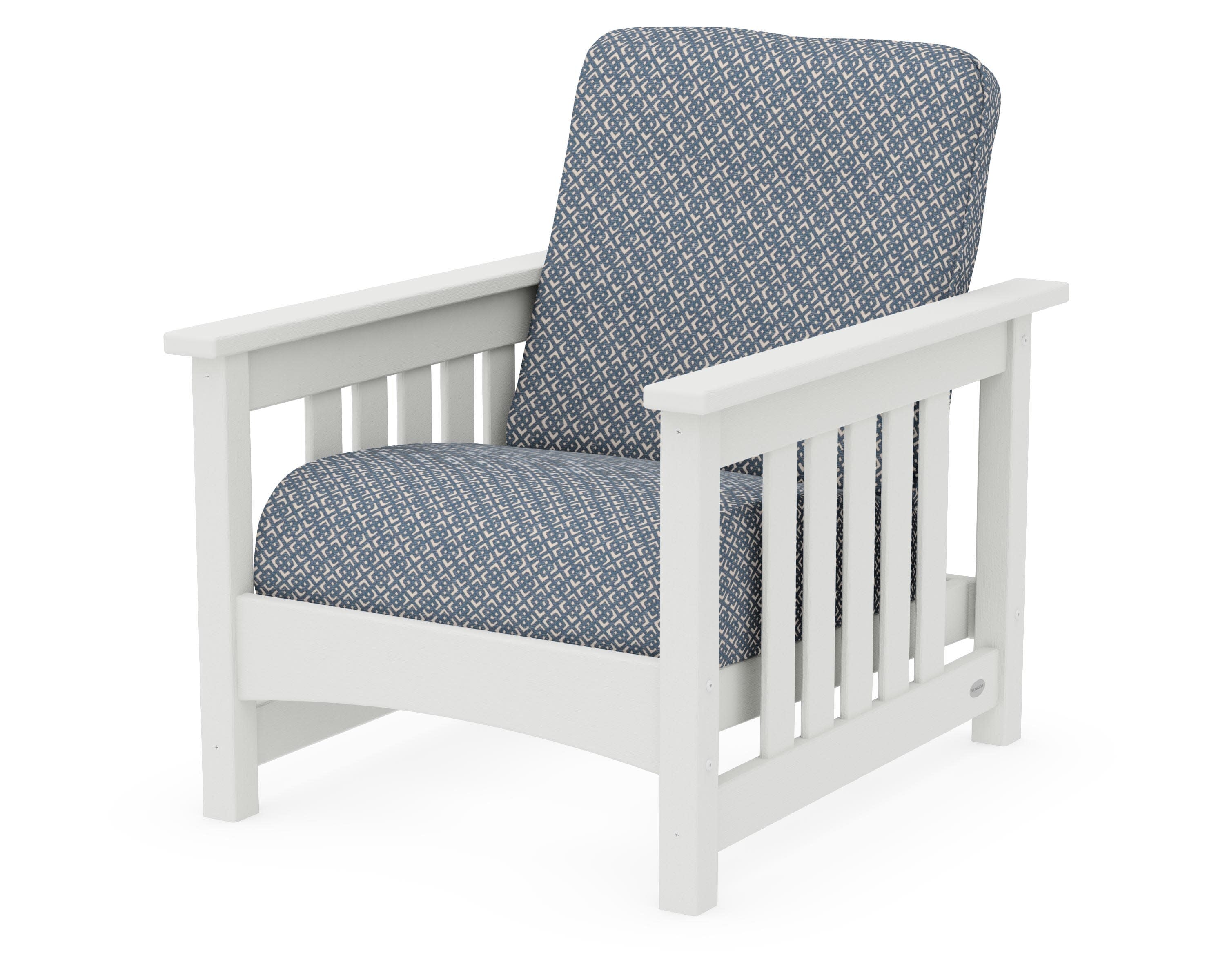 Club Mission Chair in Vintage White / Hopscotch