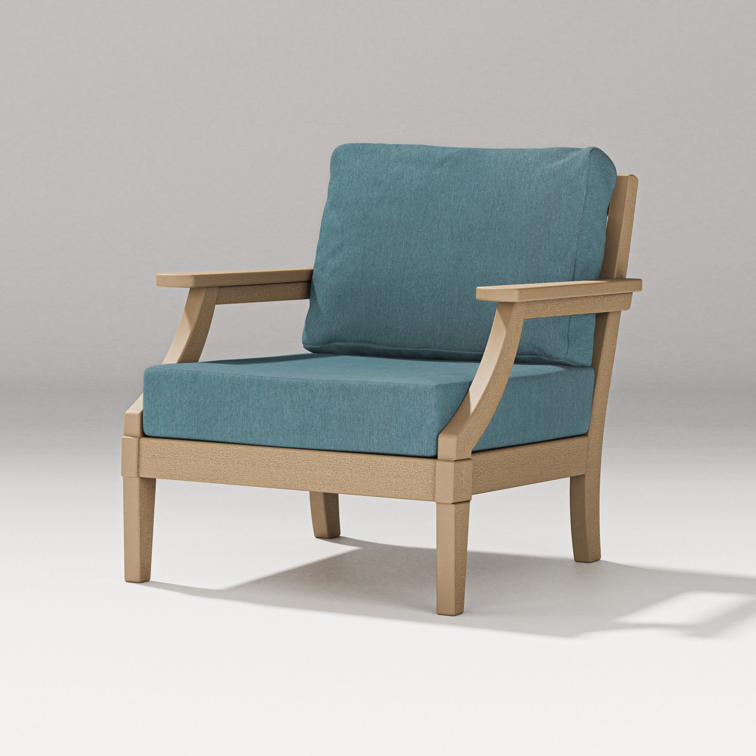 Estate Lounge Chair in Vintage Sahara / Ocean Teal