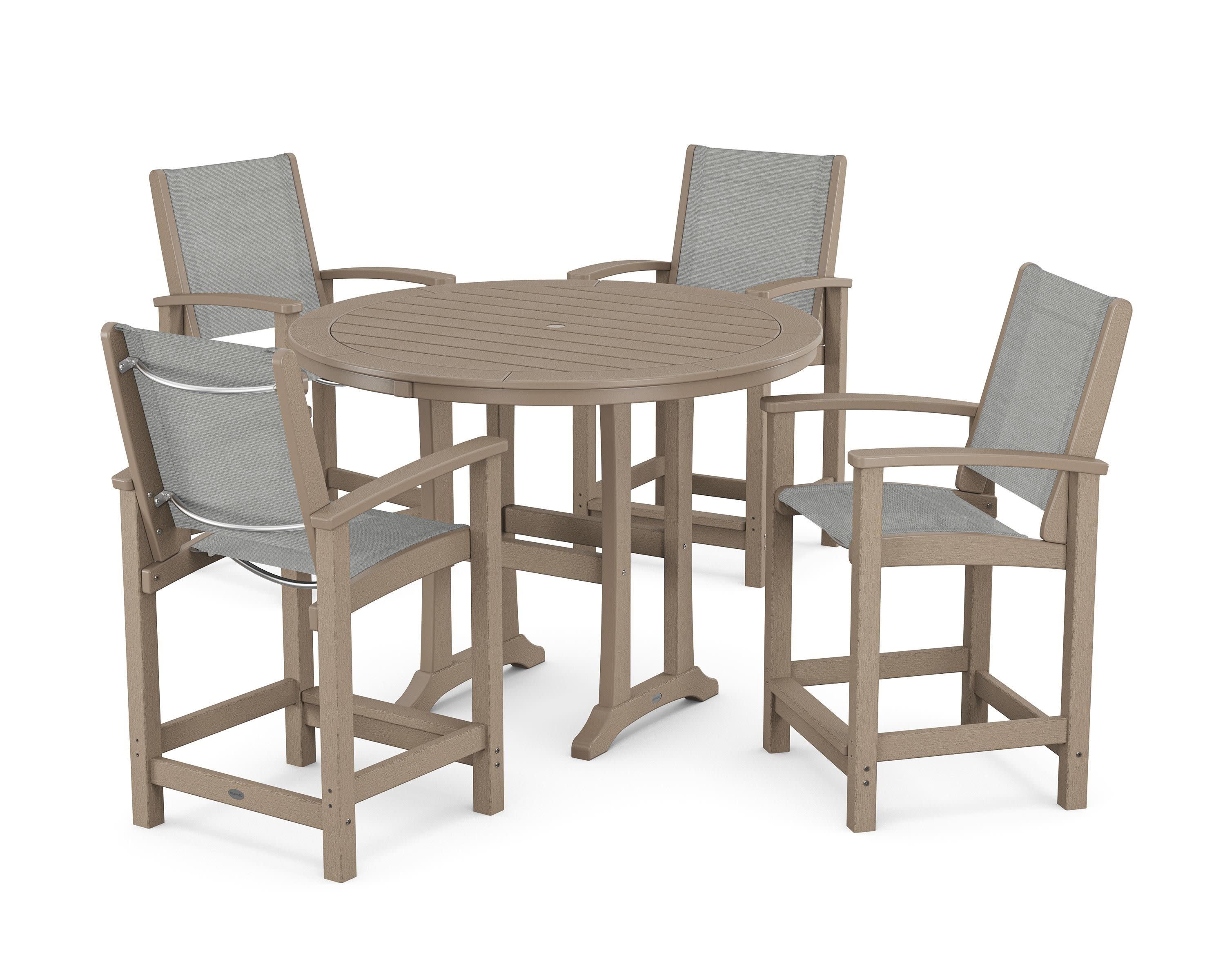 Coastal 5-Piece Counter Set in Vintage Sahara / Metallic Sling