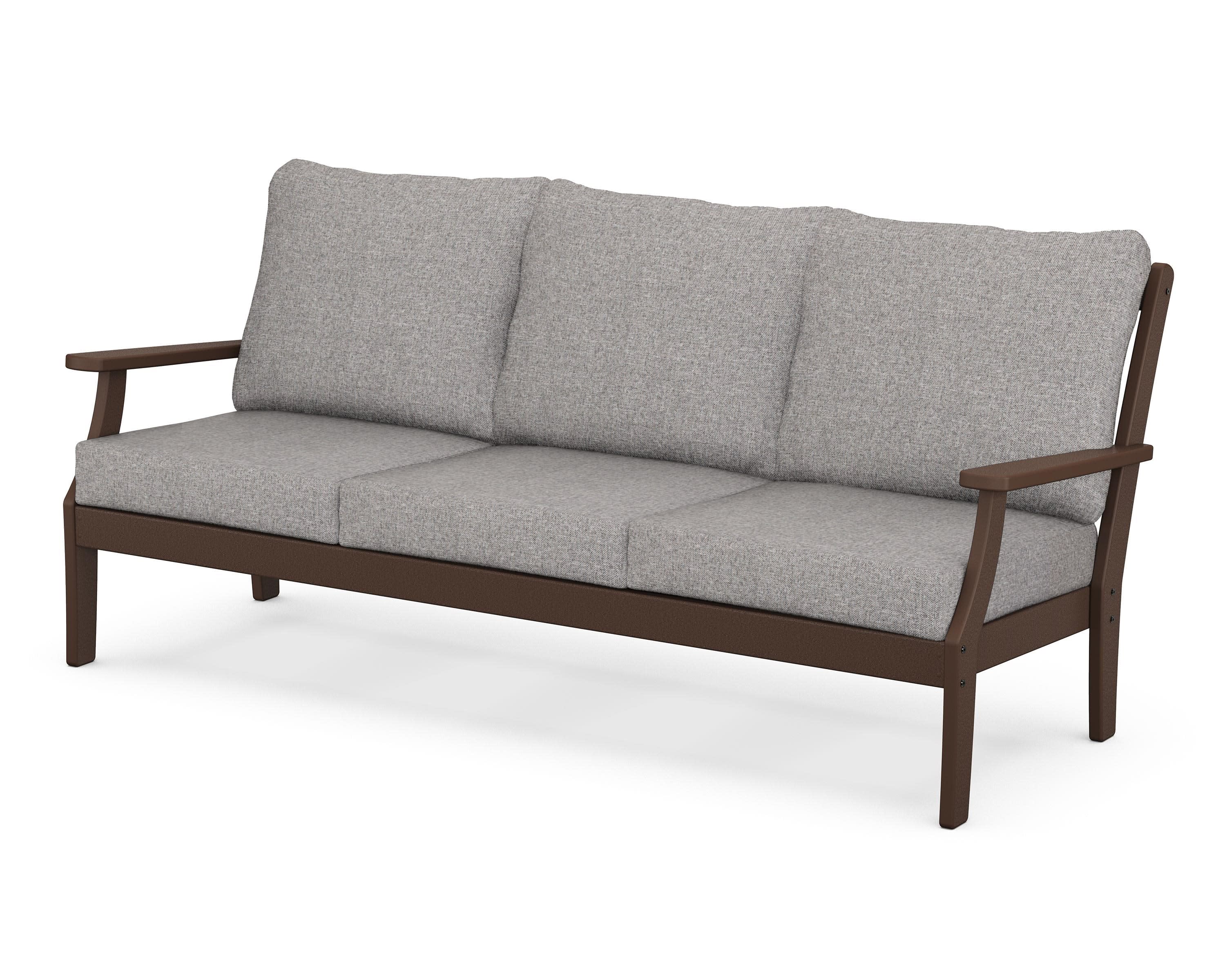 Braxton Deep Seating Sofa in Mahogany / Grey Mist