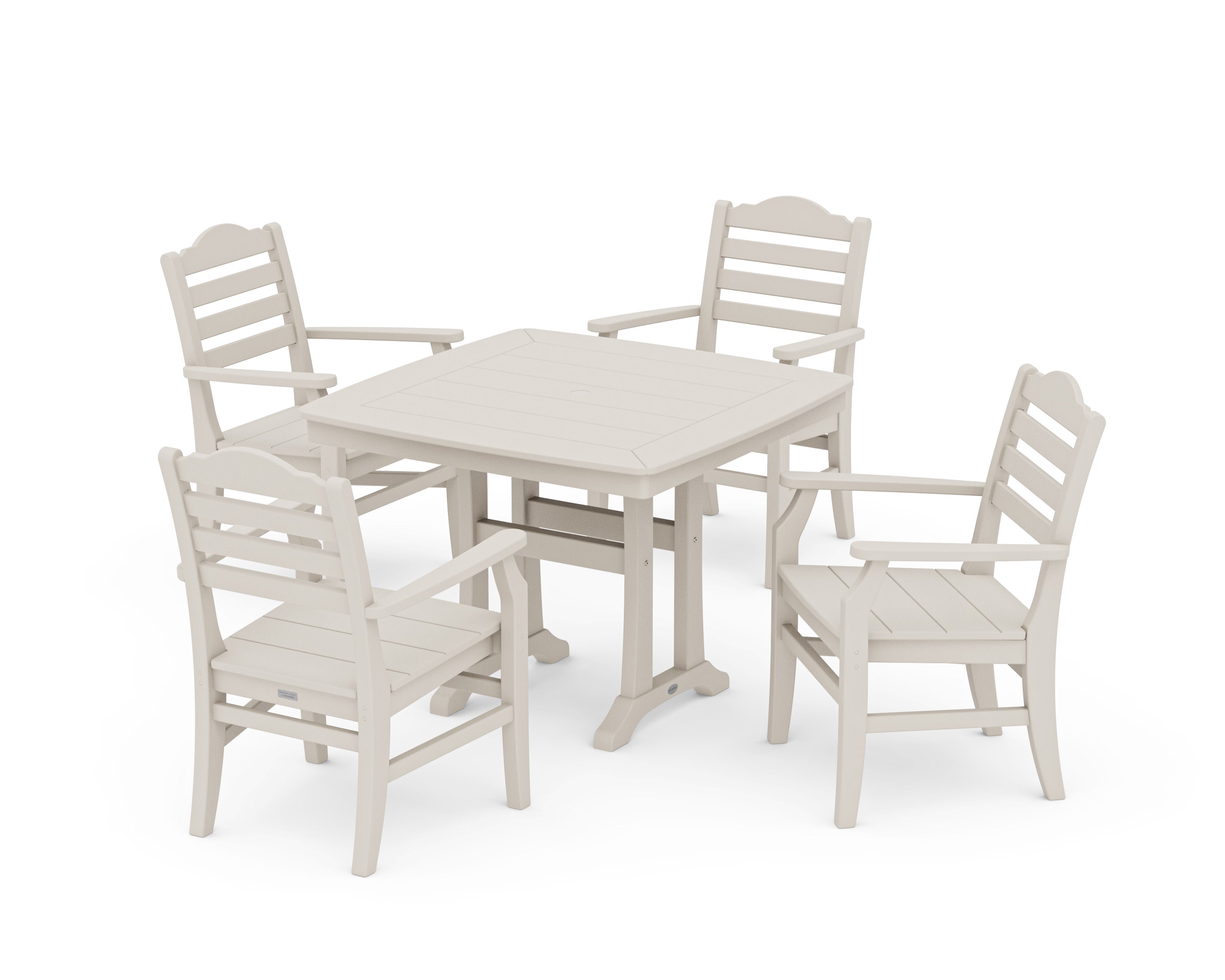 Savannah 5-Piece Dining Set with Trestle Legs in Sand