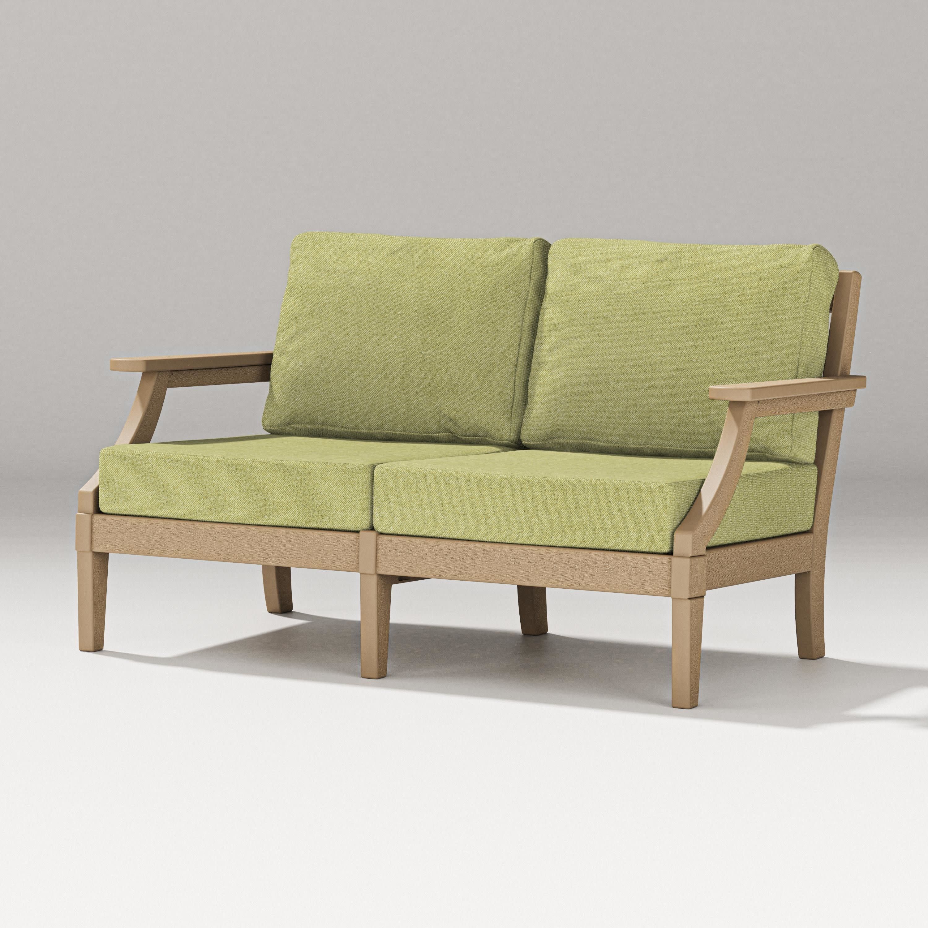 Estate Loveseat in Vintage Sahara / Chartreuse Boucle